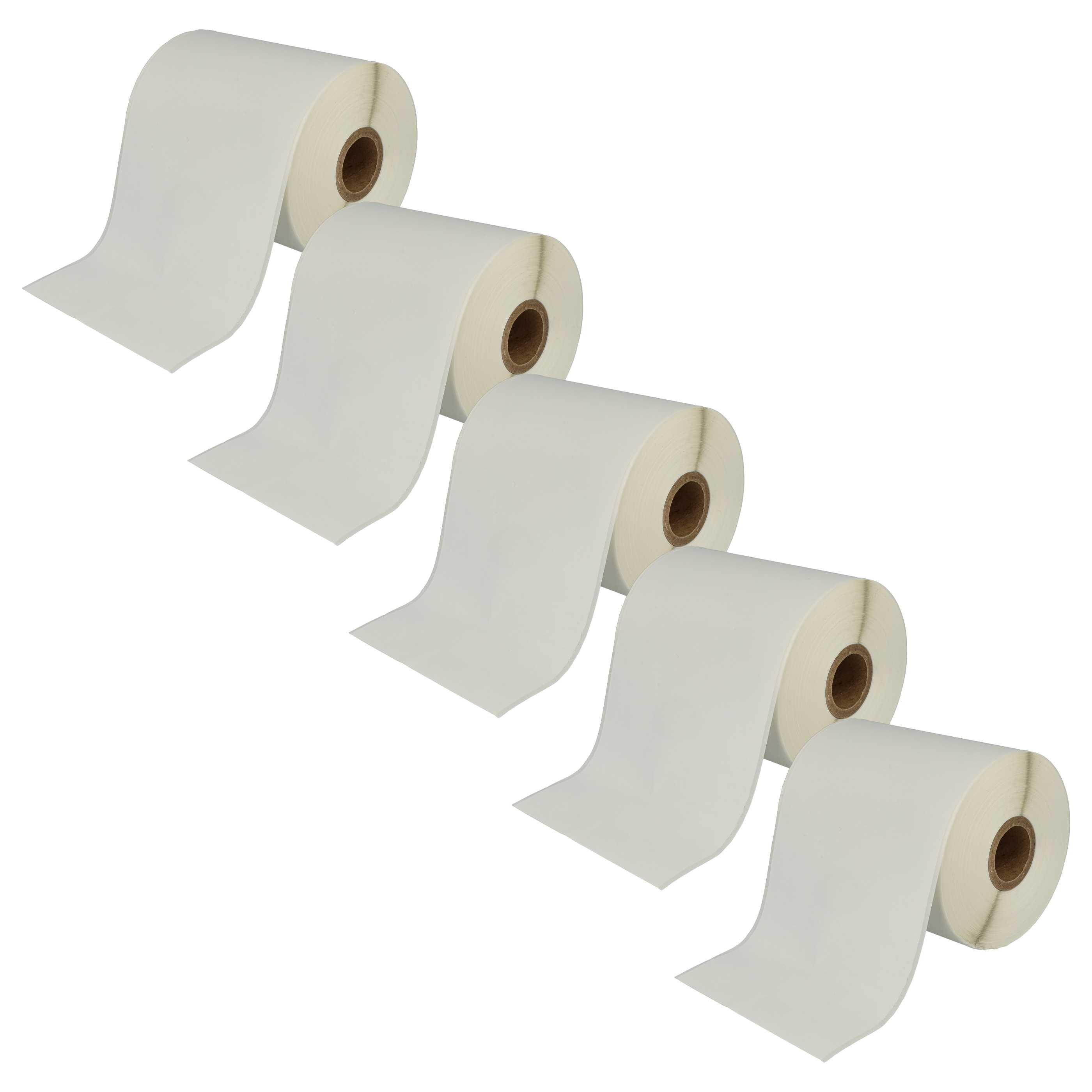 5x Étiquette remplacent Brother RD-S01E2 pour imprimante étiqueteuse - 102mm x 44,3m