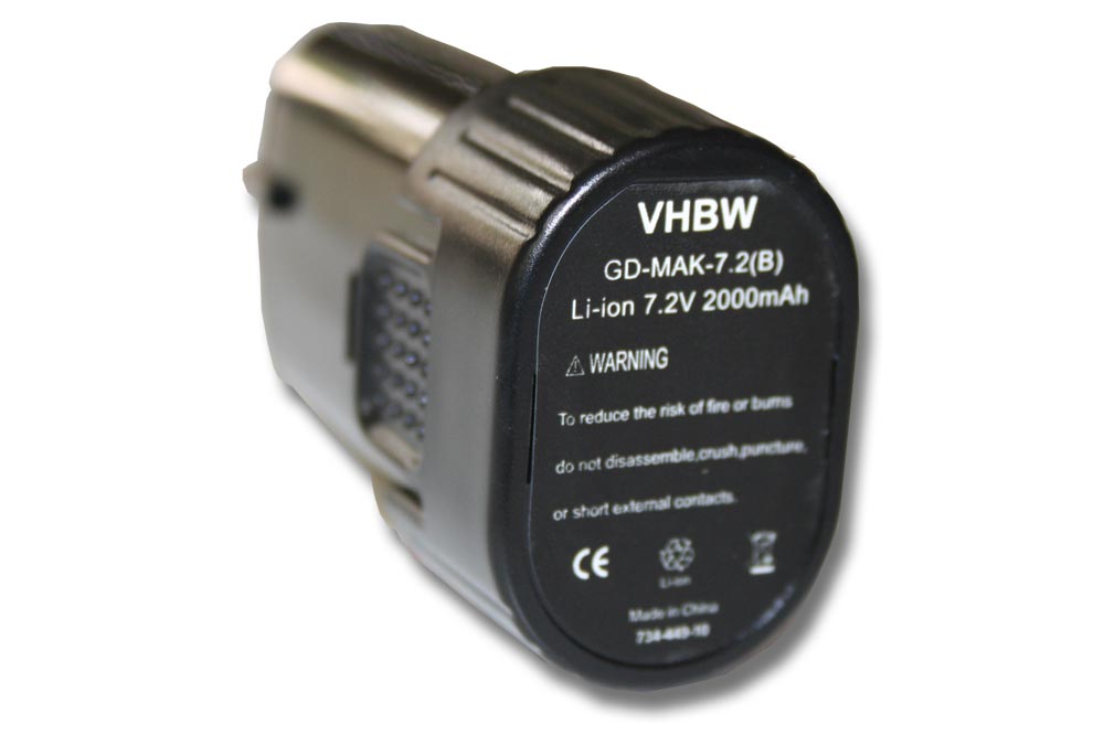 Batteria sostituisce Makita BL7010, 194356-2, 194355-4 per attrezzo Makita - 2Ah 7,2V Li-Ion