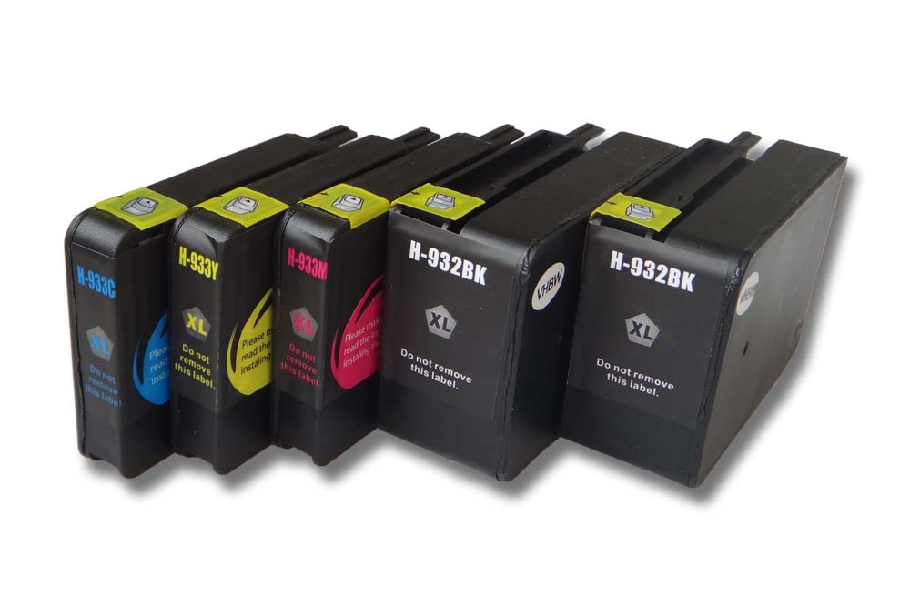 5x Tintenpatronen passend für Officejet HP 6100 eprinter Drucker - B/C/M/Y