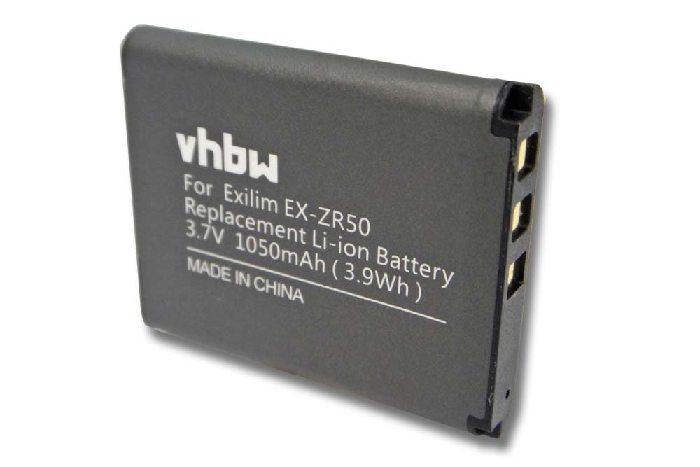 Battery Replacement for Casio NP-160 - 1050mAh, 3.7V, Li-Ion