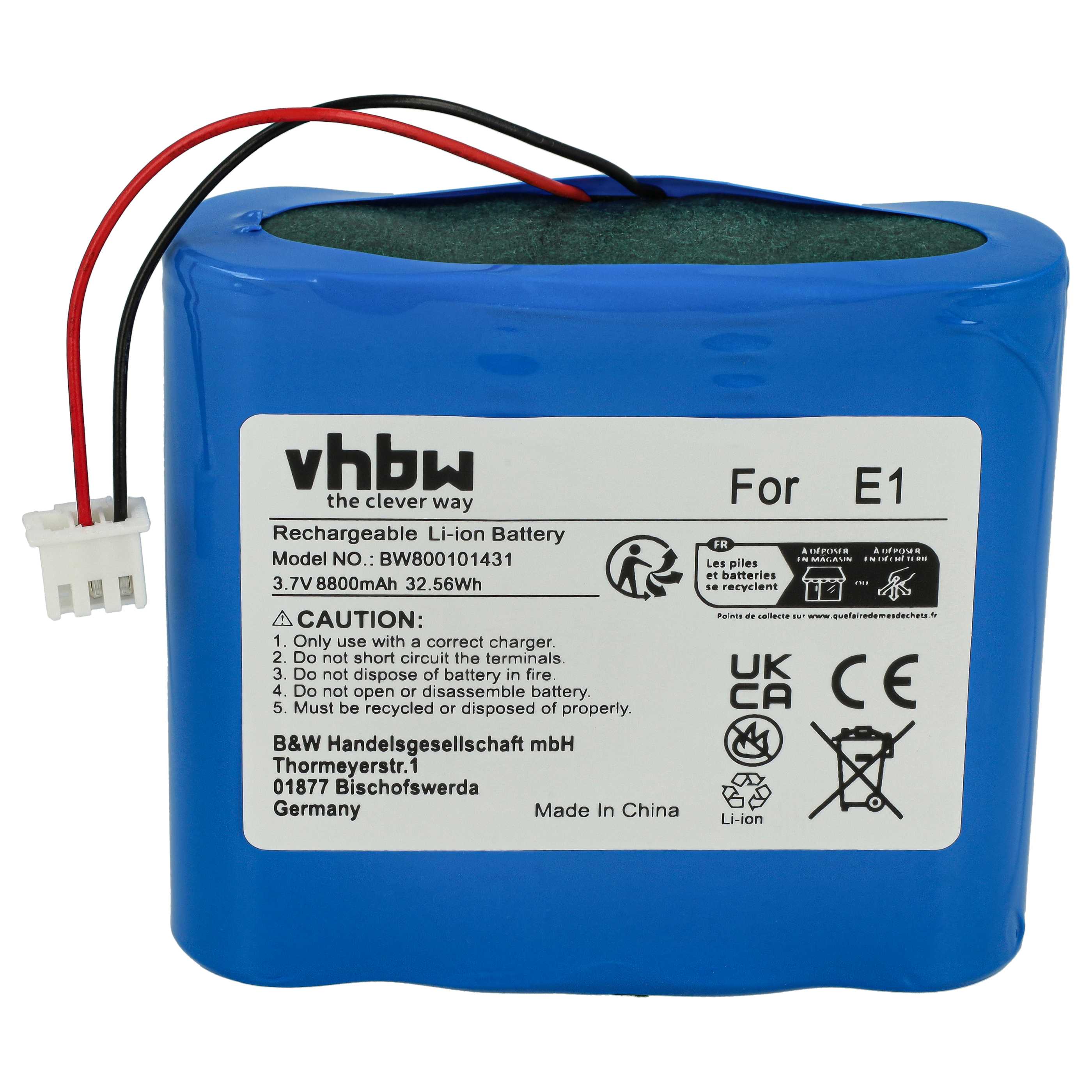 DAB Radio Battery replaces Pure E1 - 8800 mAh 3.7 V Li-Ion