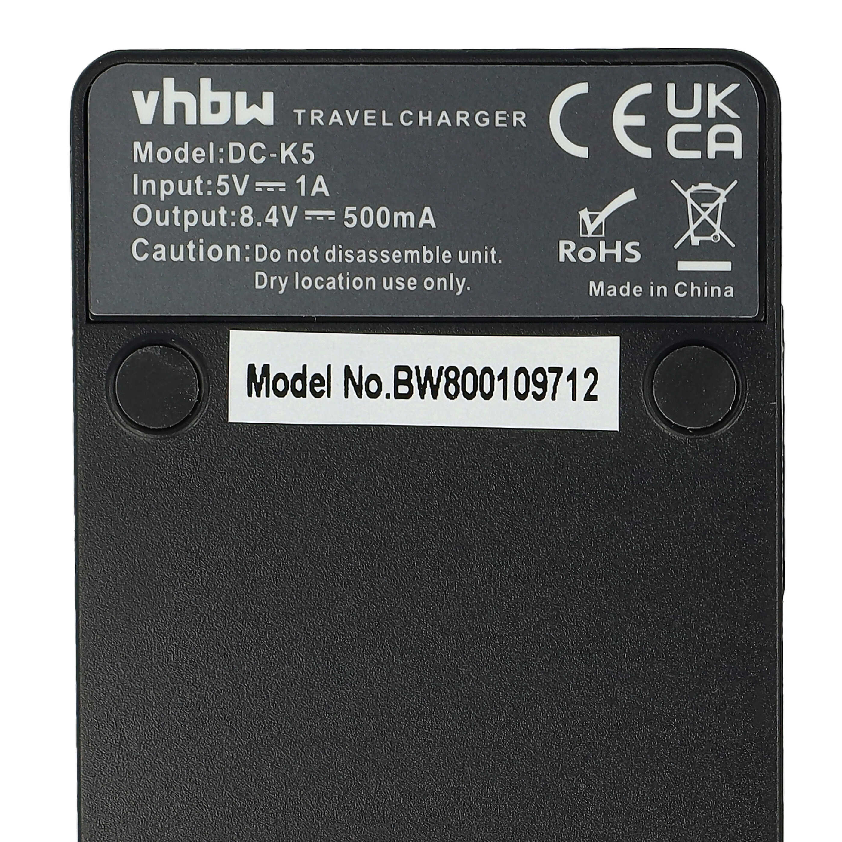 Akku Ladegerät passend für Panasonic VW-VBD1E Kamera u.a. - 0,5 A, 8,4 V
