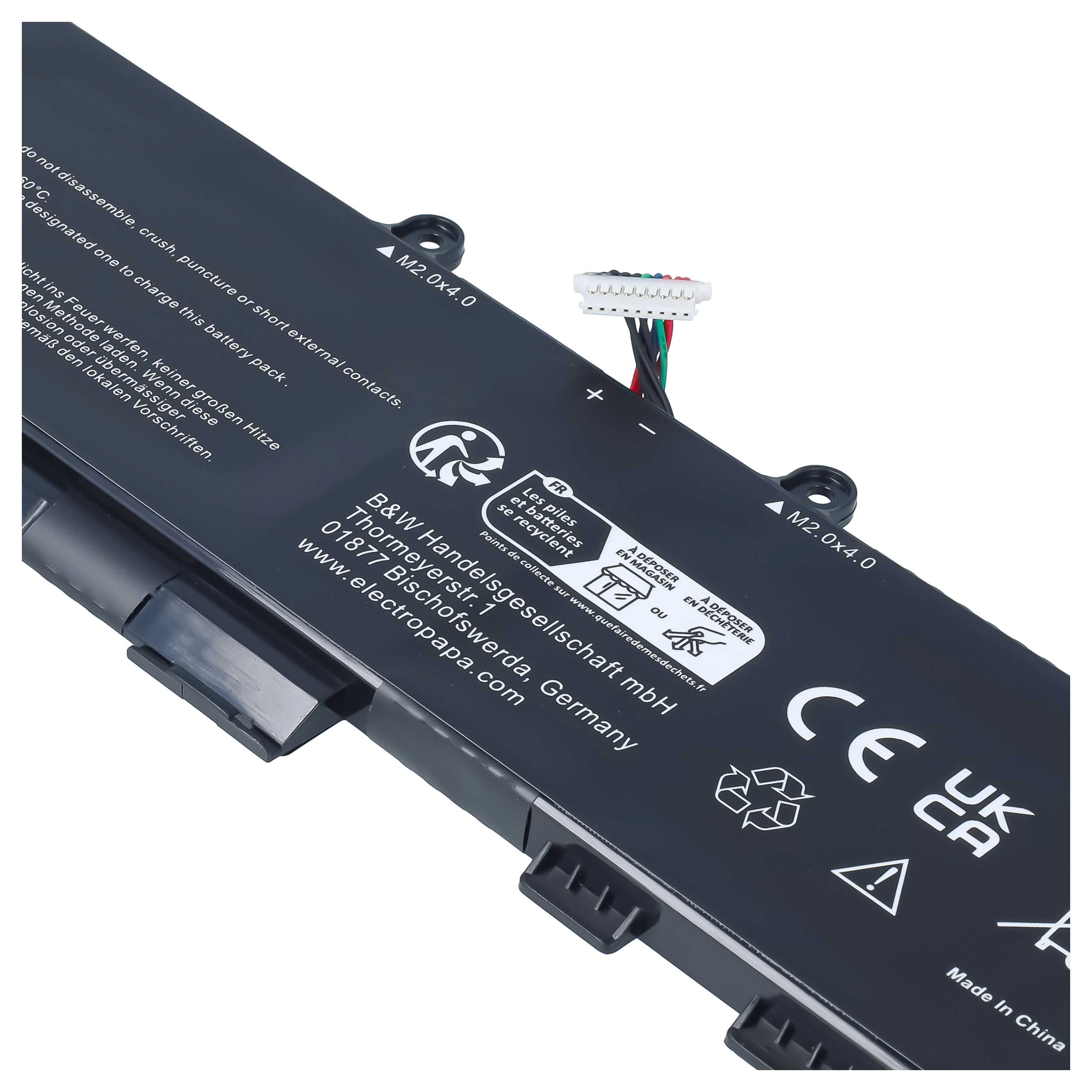 Notebook Battery replaces HP CX03053XL, CX03XL, L77624-421, HSTNN-LB8R - 4500 mAh 11.4 V Li-polymer