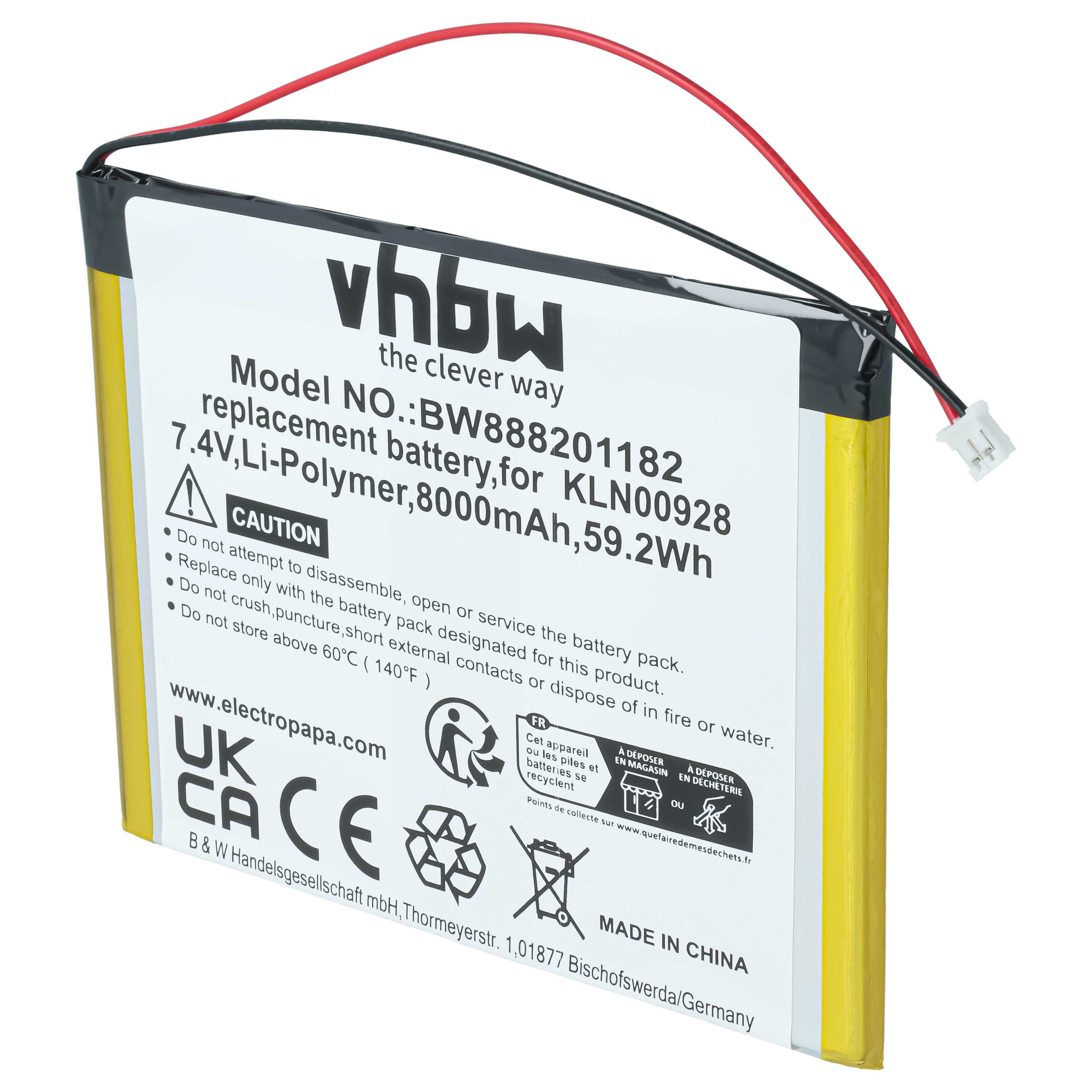 Messtechnik-Akku als Ersatz für Trimble KLN00928 für Trimble - 8000mAh 7,4V Li-Polymer