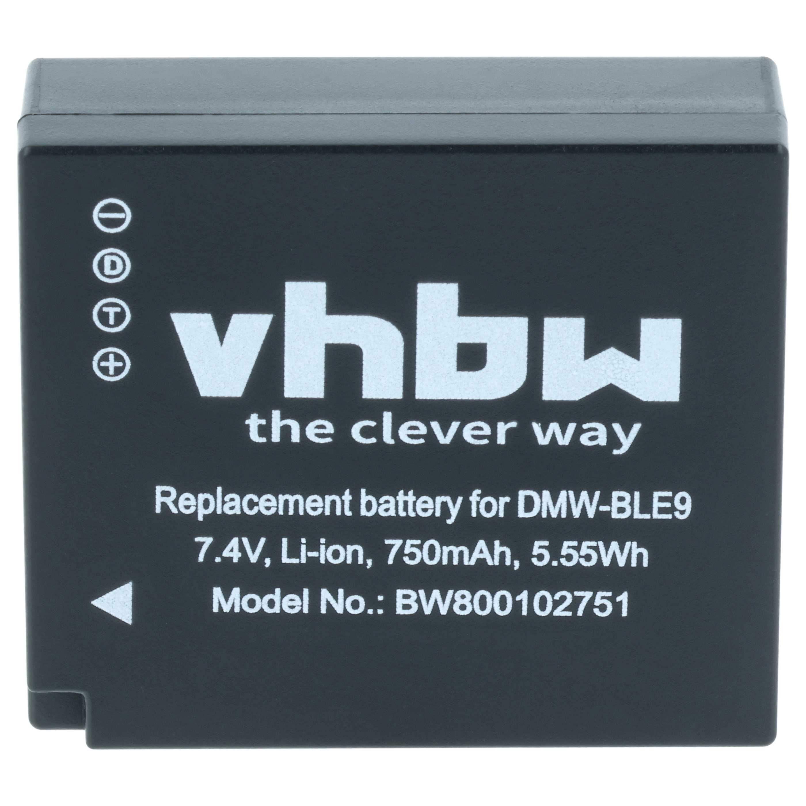Batteria sostituisce Leica BP-DC15E, BP-DC15 per fotocamera - 750mAh 7,2V Li-Ion