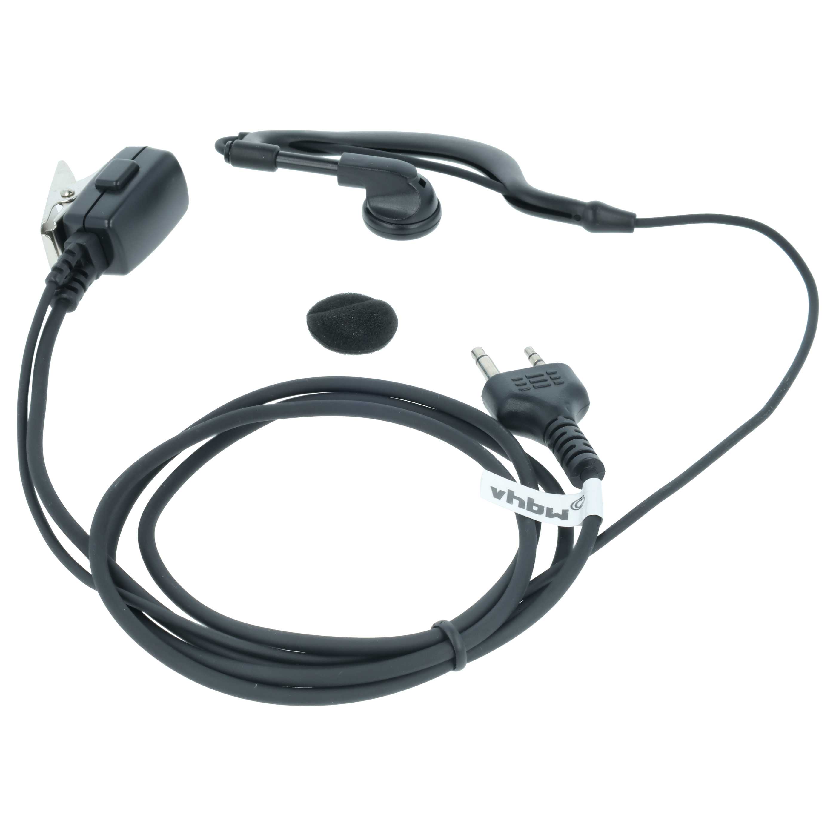 Security Radio Headset - "Take Call Button", Clip Mount