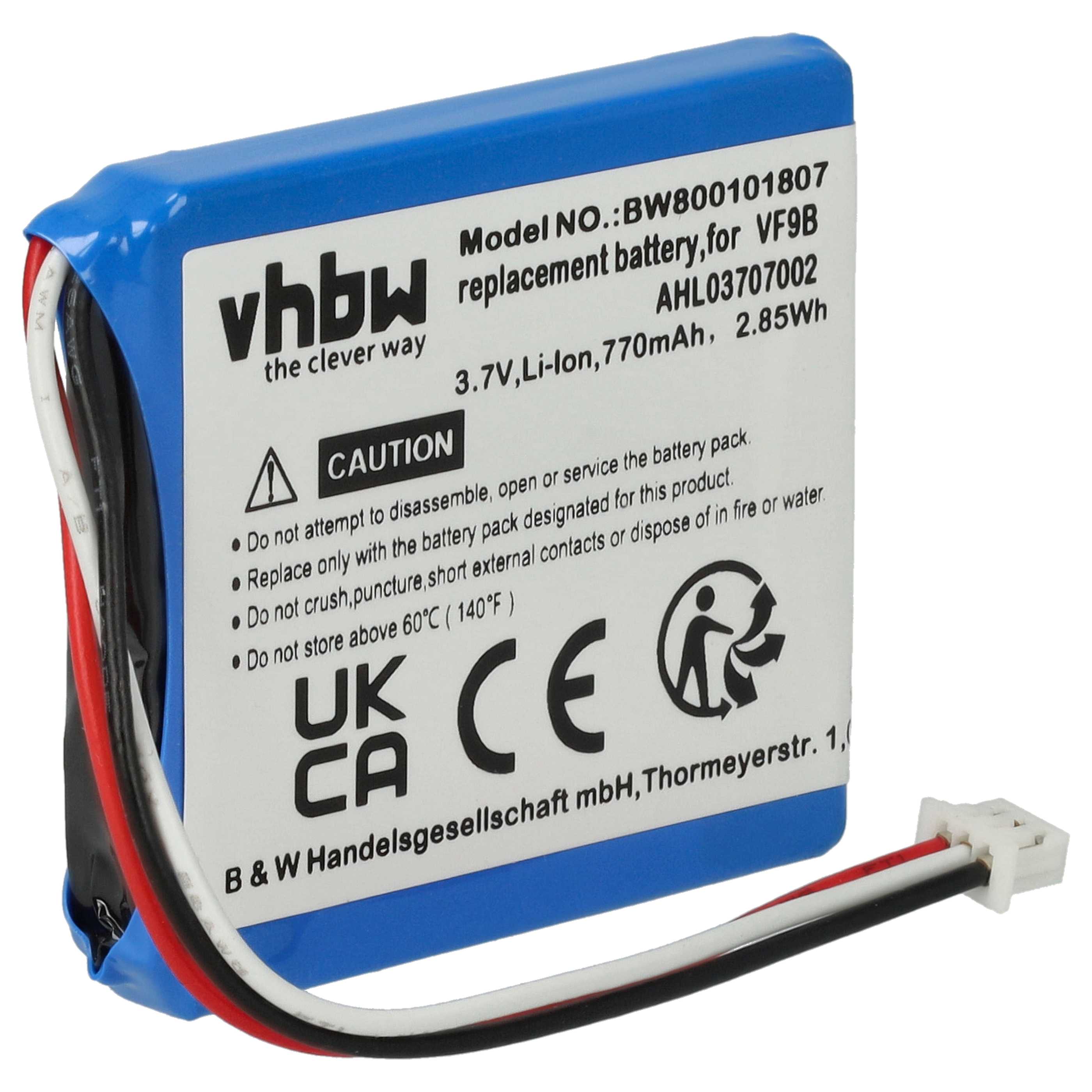 Batteria Di Ricambio Per Navigatore Becker S30, 07837MHSV, 338937010150 - 1000mAh, 3,7V, Li-Ion - Alta Capacità, EXTENSILO