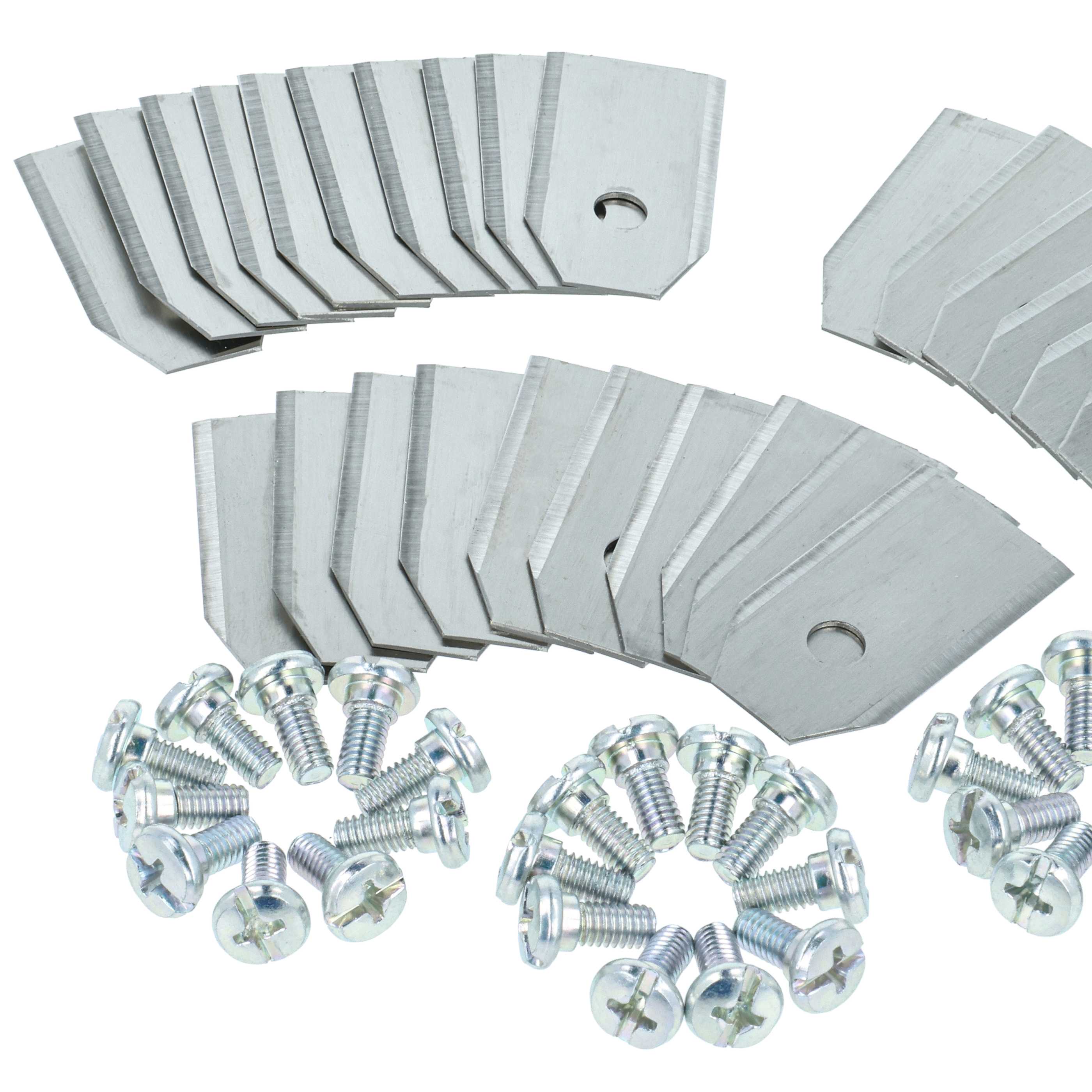 30x Exchange Blade replaces Arnold AR1 Cordless Lawnmower etc. - Steel, Silver