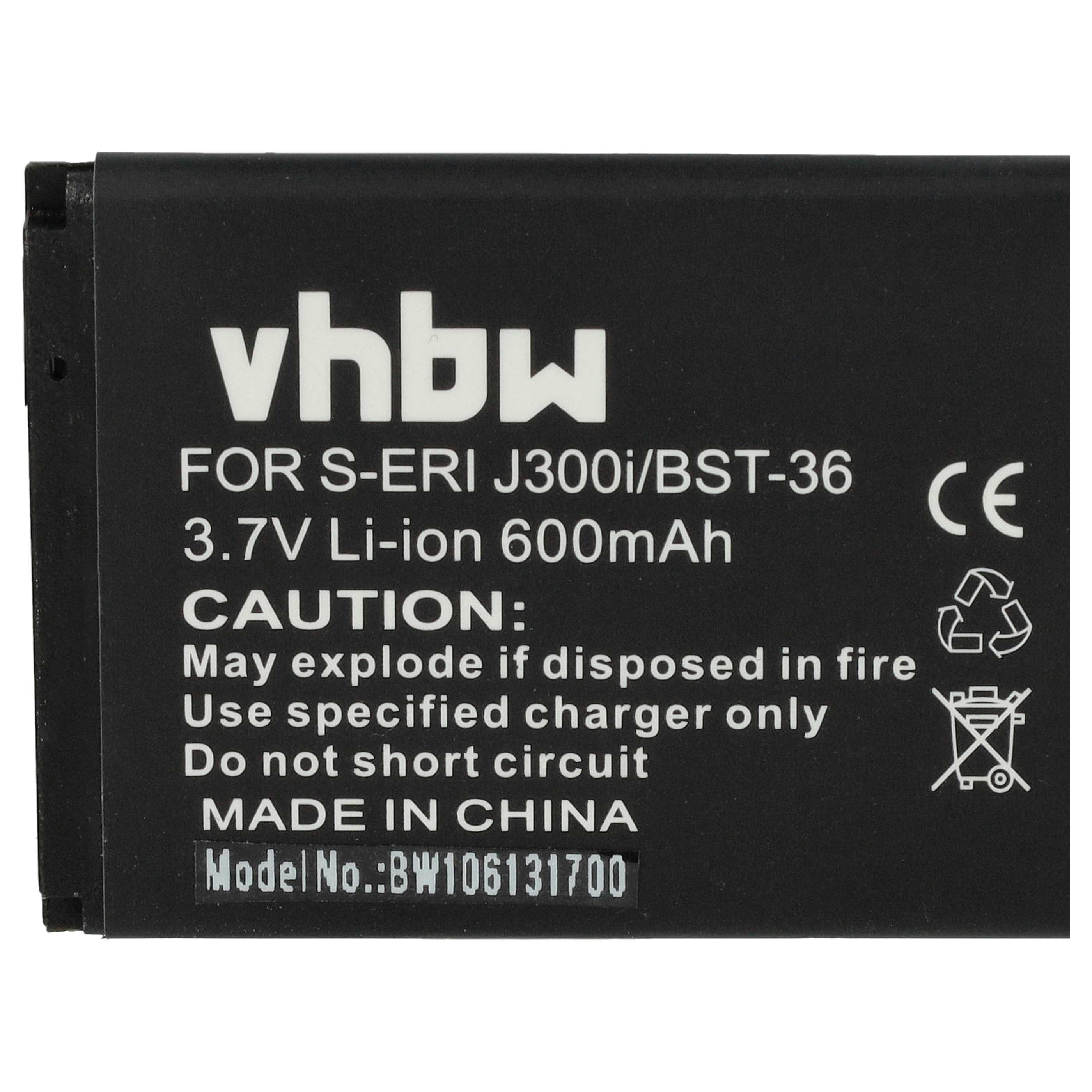 Akumulator do telefonu smartfona zamiennik Sony-Ericsson BST-36 - 600 mAh 3,7 V Li-Ion