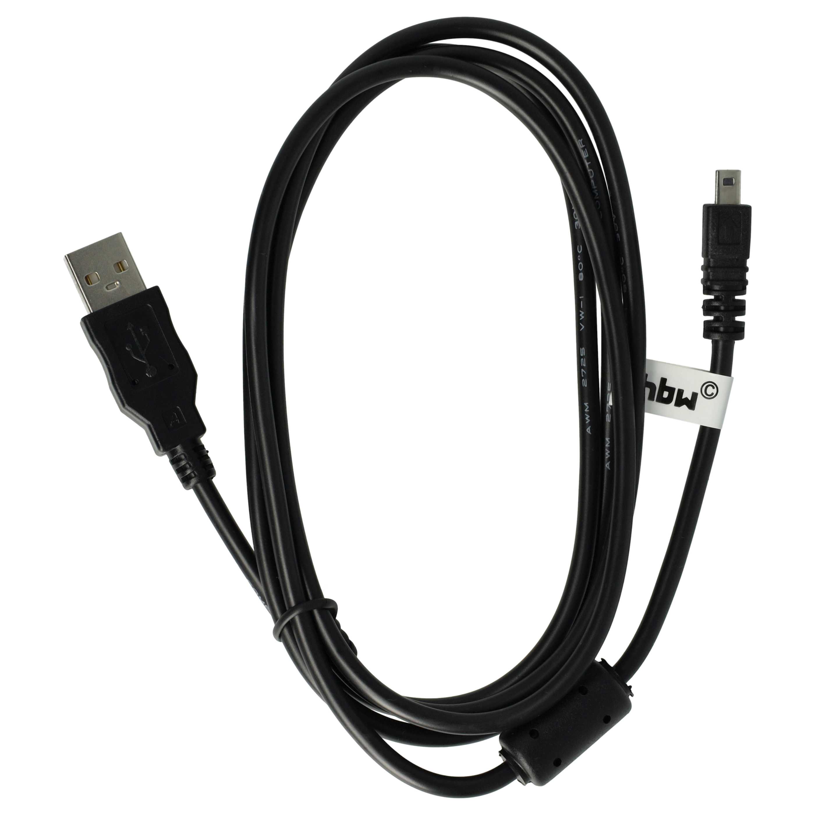 2x USB Data Cable replaces Casio EMC-5U for Fujifilm Camera etc. - 150 cm