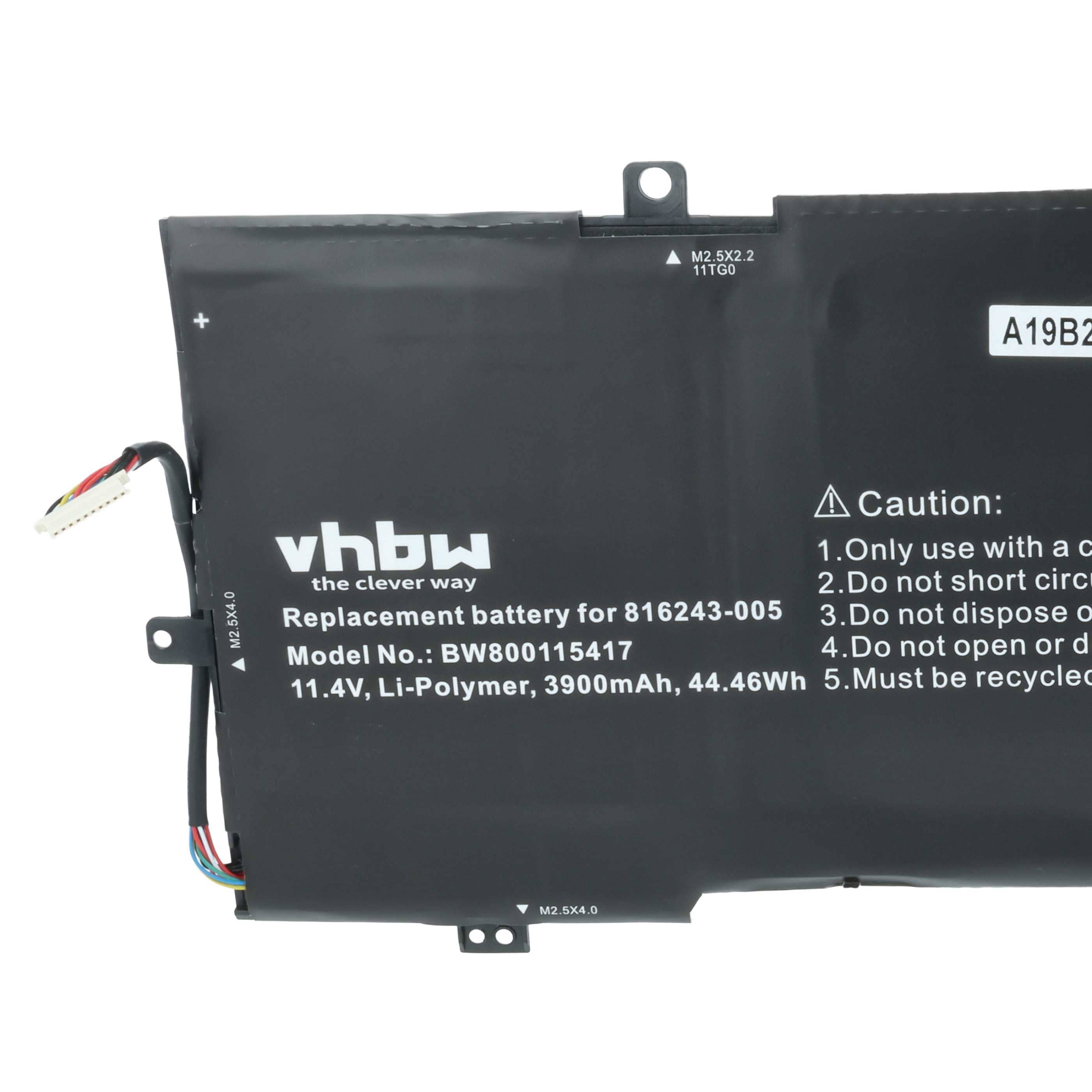 Akumulator do laptopa zamiennik HP 816497-1C1, 816238-850, 816243-005 - 3900 mAh 11,4 V LiPo, czarny