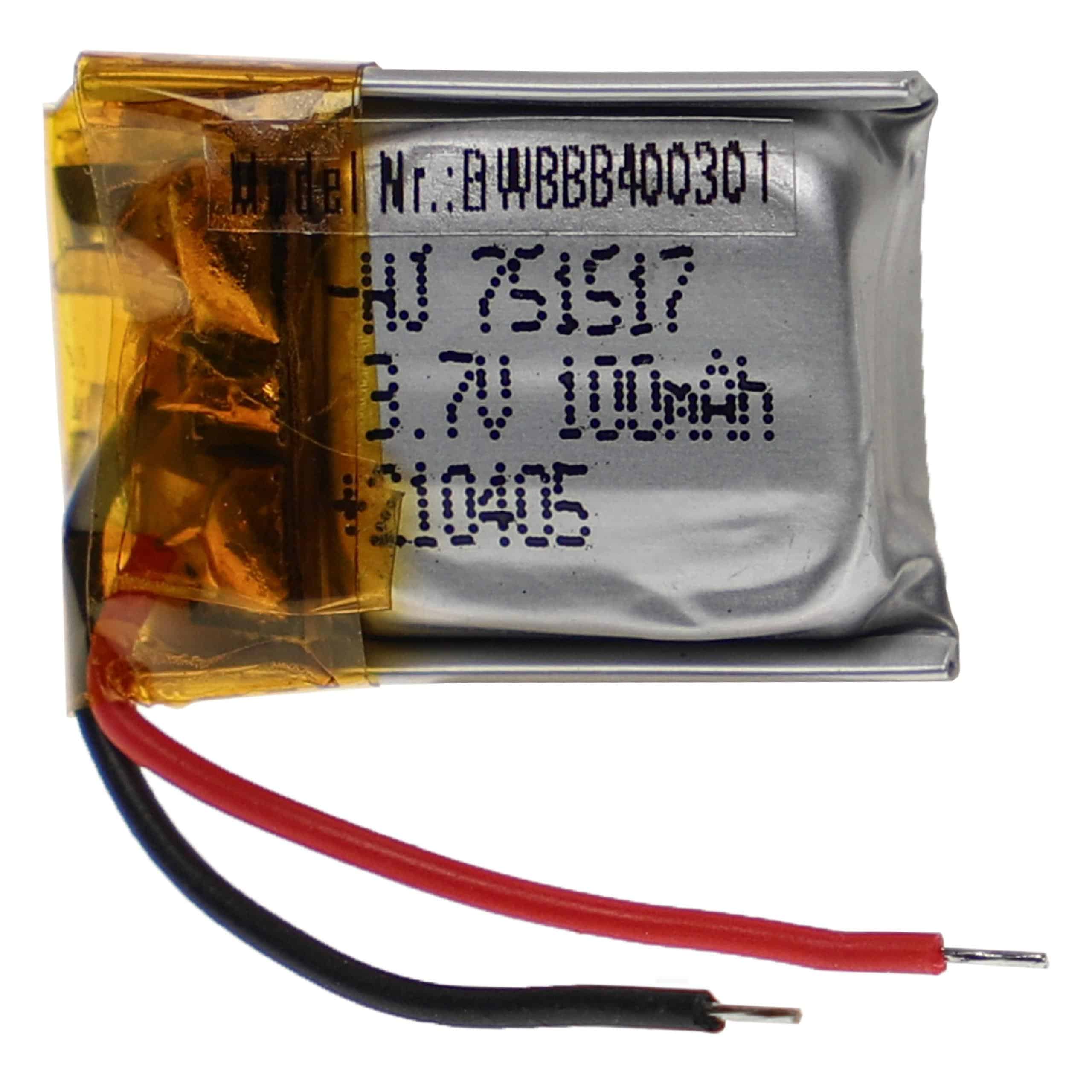 Batterie pour modèle radio-télécommandé - 100mAh 3,7V Li-polymère, sans fiche