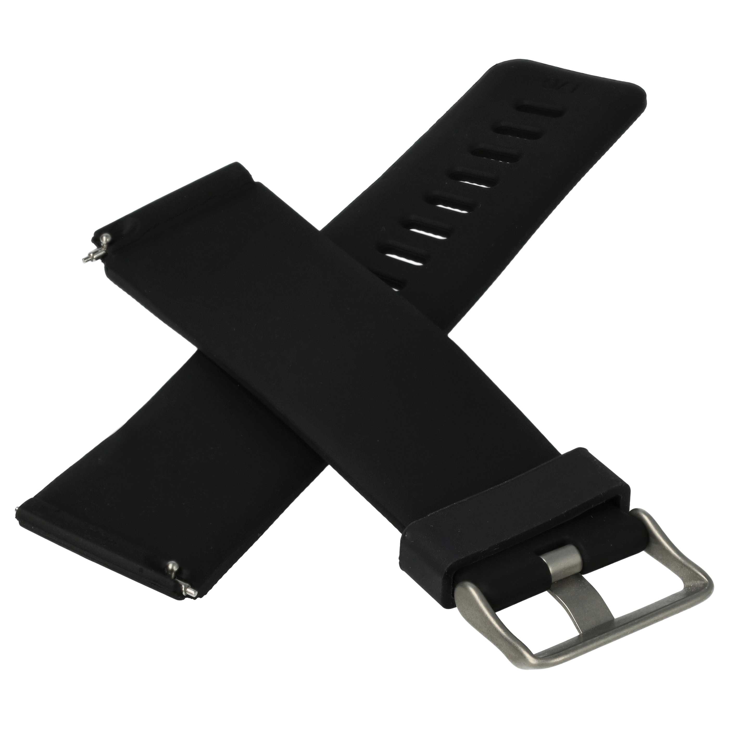 wristband L for Fitbit Smartwatch - 9.5 + 11.5 cm long, 22mm wide, silicone, black