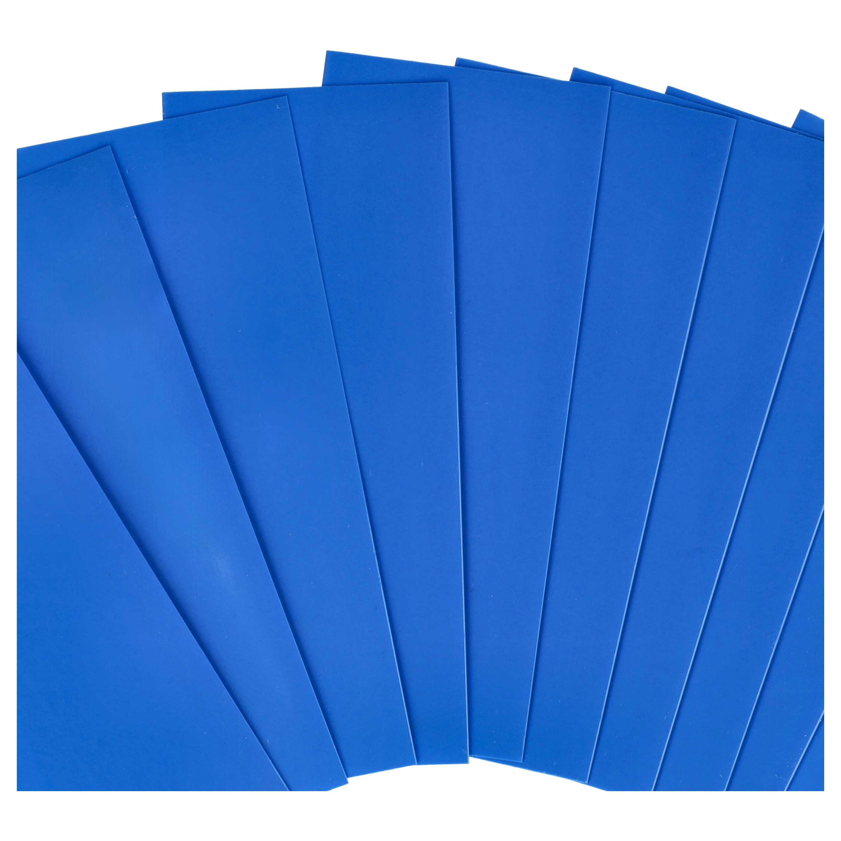 10x tubo termorretráctil compatible con celdas de batería 18650 - Láminas retráctiles azul