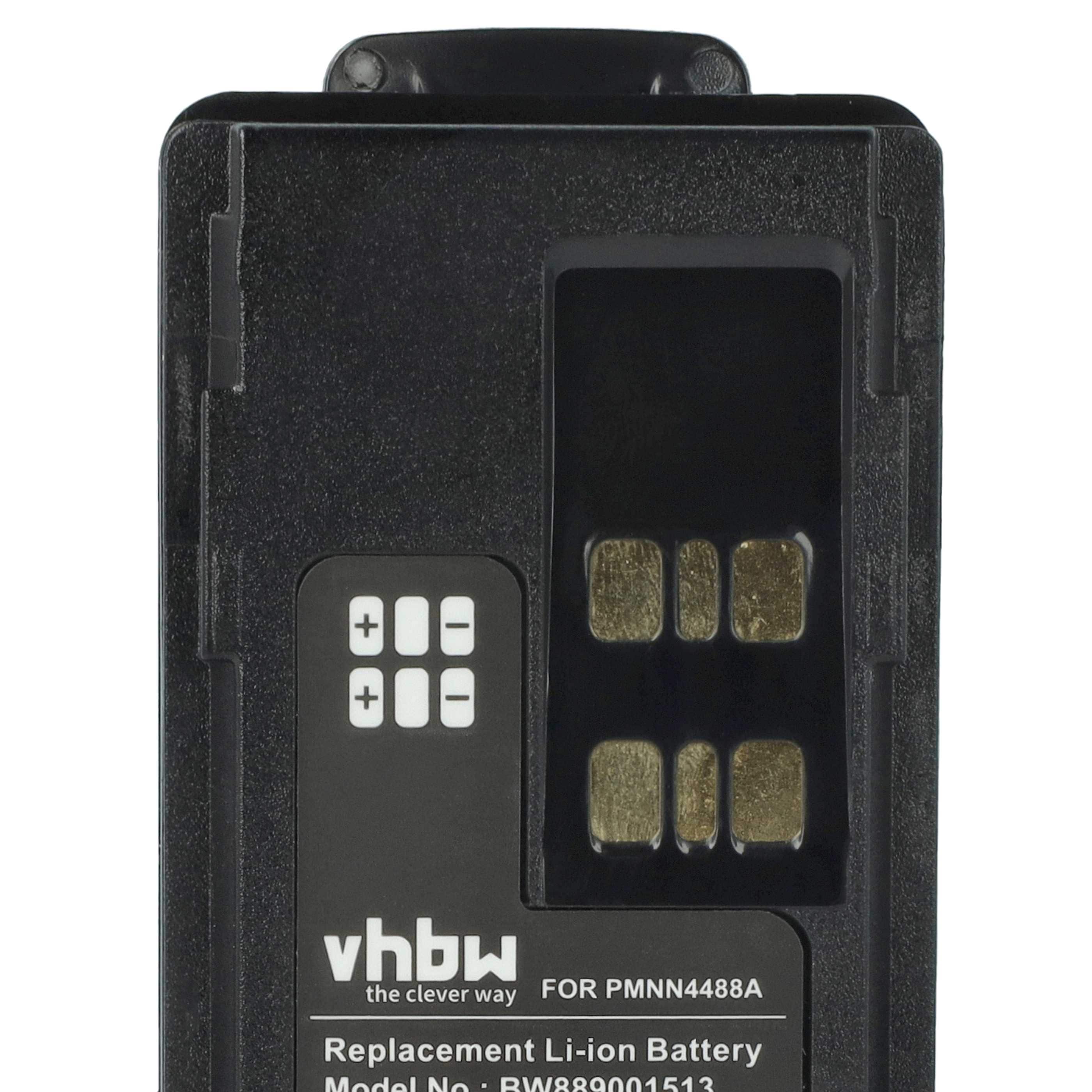 Radio 10x Battery replaces Motorola PMNN4415AR, PMNN4415, PMNN441 - 1800 mAh 7.4 V Li-Ion + Belt Clip