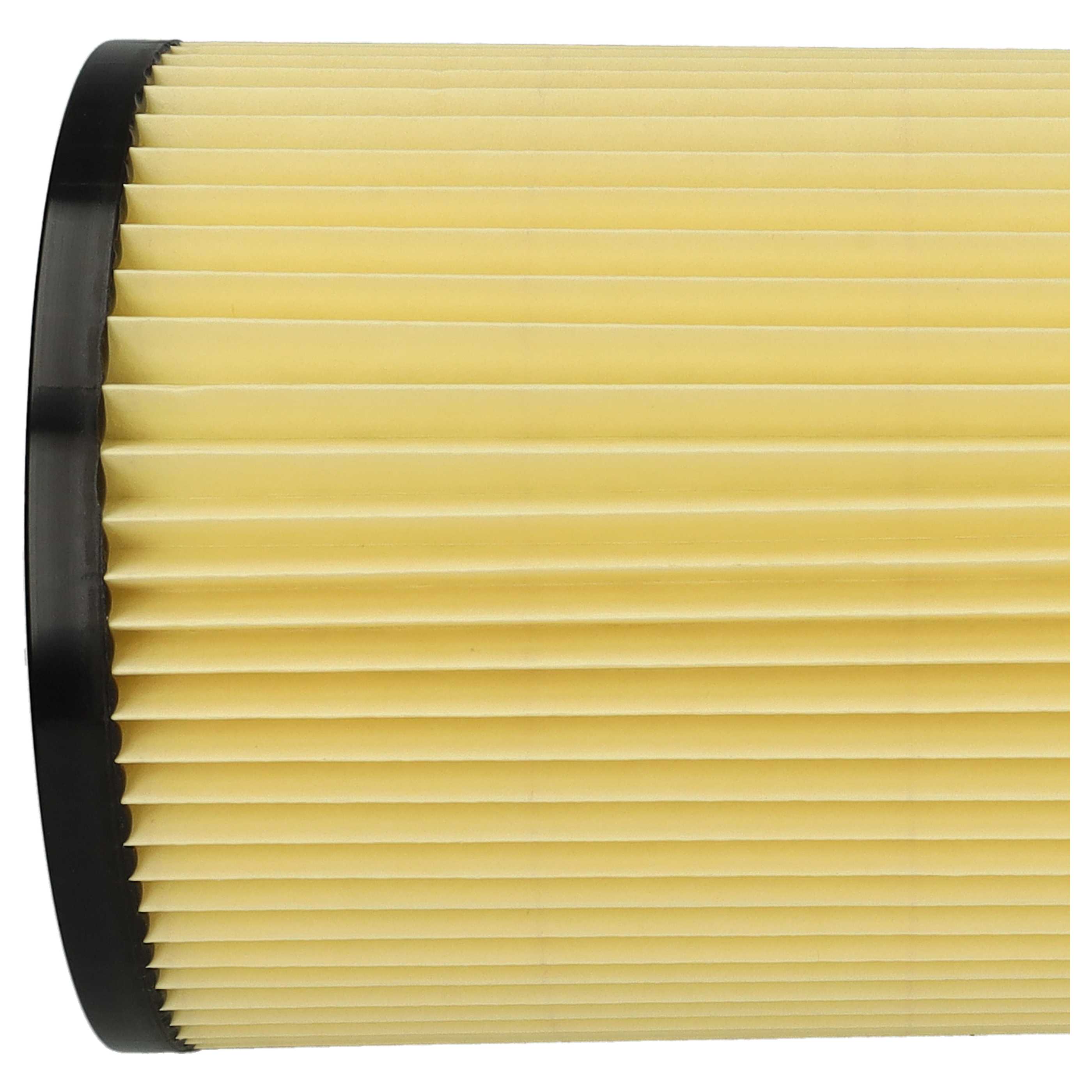 4x Filtercartridge filter replaces Hikoki Hitachi 710060 for Hikoki Hitachi Vacuum Cleaner, black / yellow