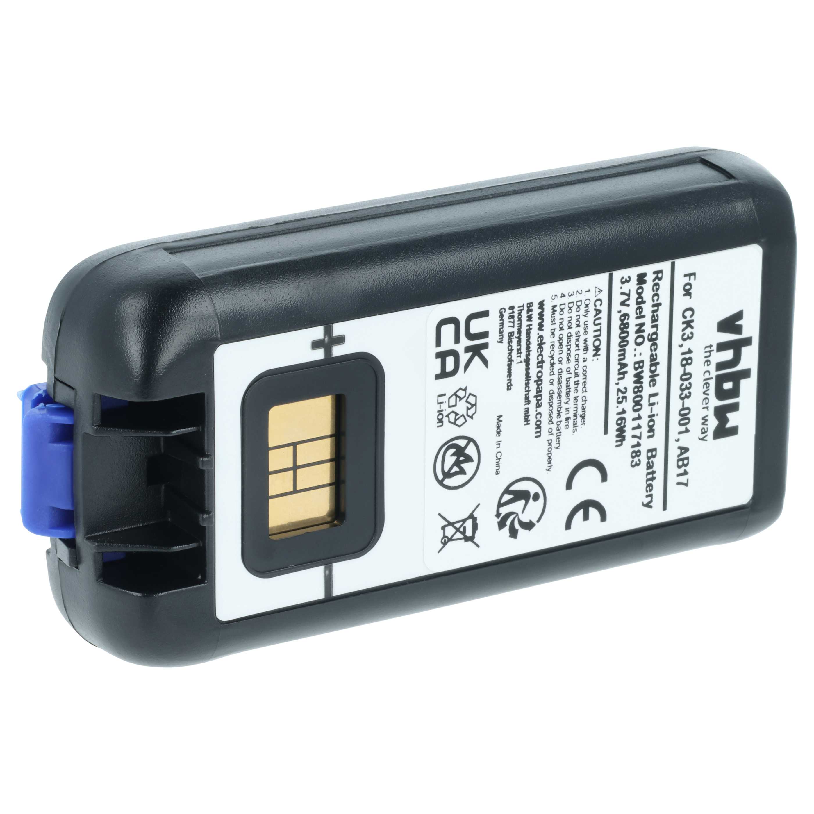 Battery replaces Intermec 318-033-021, 318-033-001 for Intermec Barcode Scanner POS - 6800 mAh 3.7 V