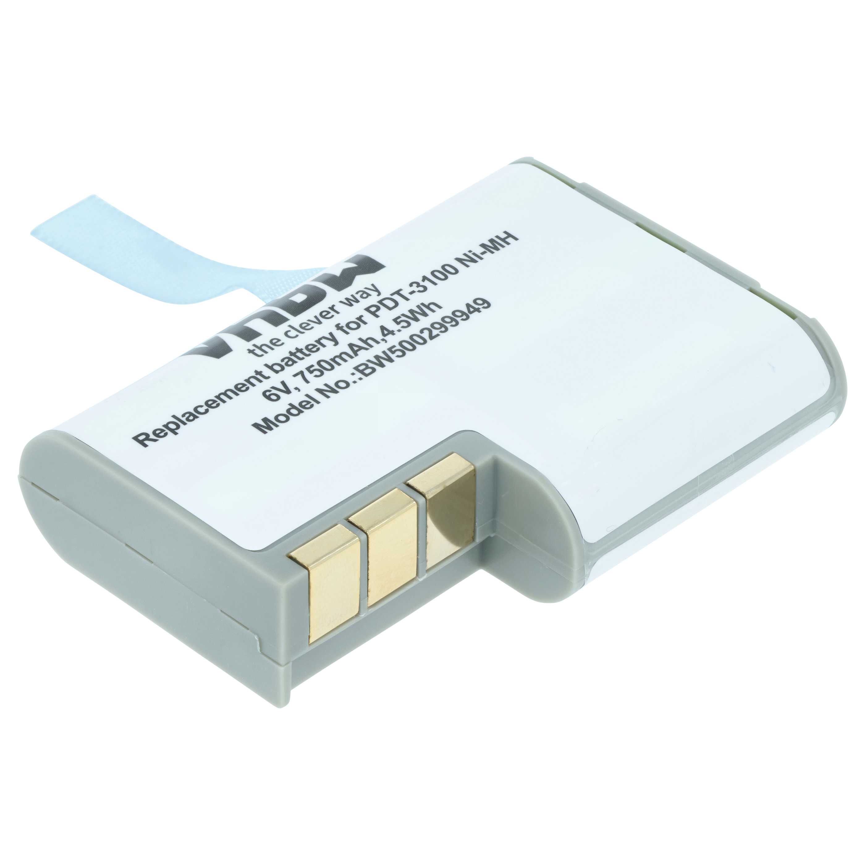 5x Batteria sostituisce Symbol 50-14000-0, 21-36897-02 per barcode scanner Symbol - 750mAh 6V NiMH