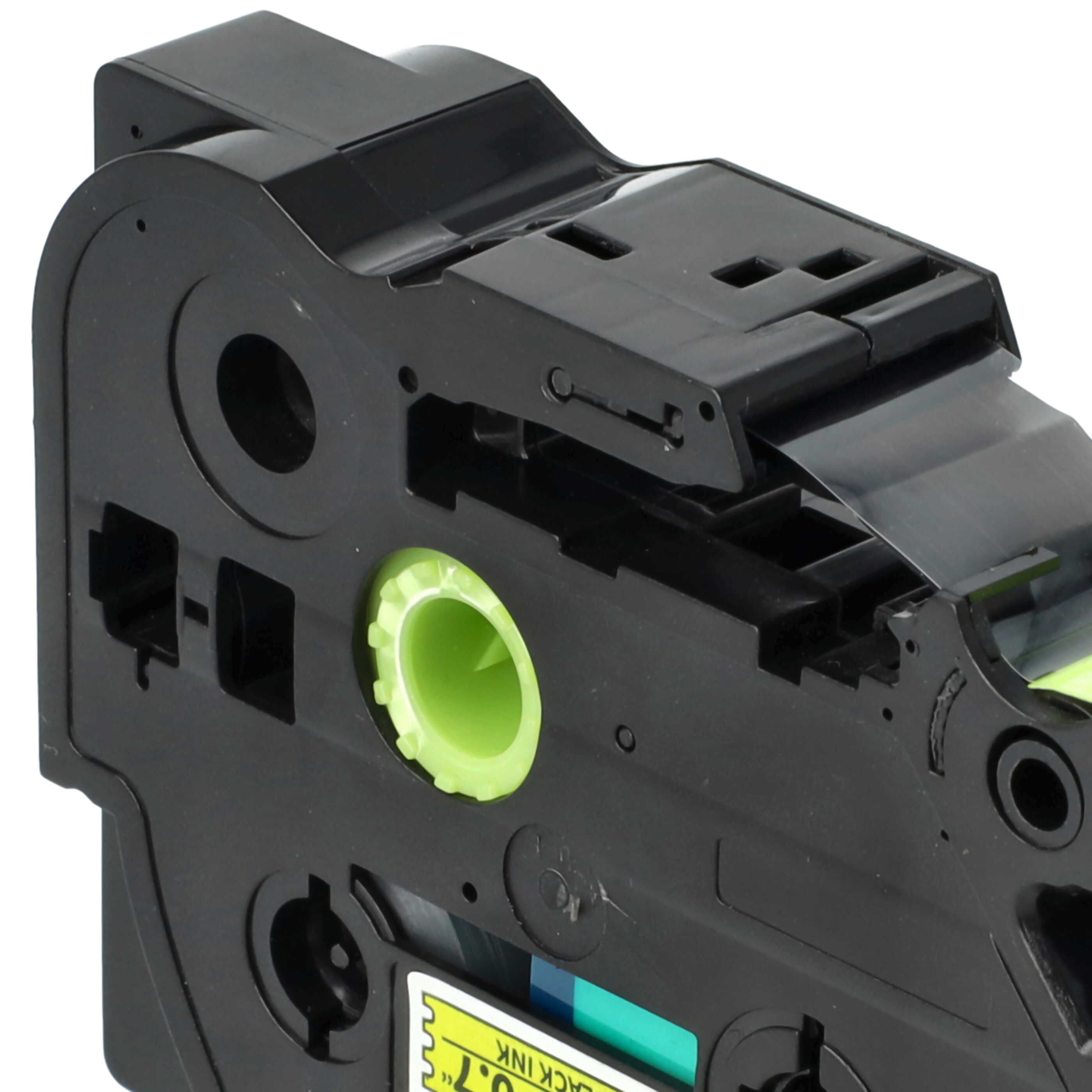 Label Tape as Replacement for Brother TZE-241, TZ-241 - 18 mm Black to Neon-Yellow