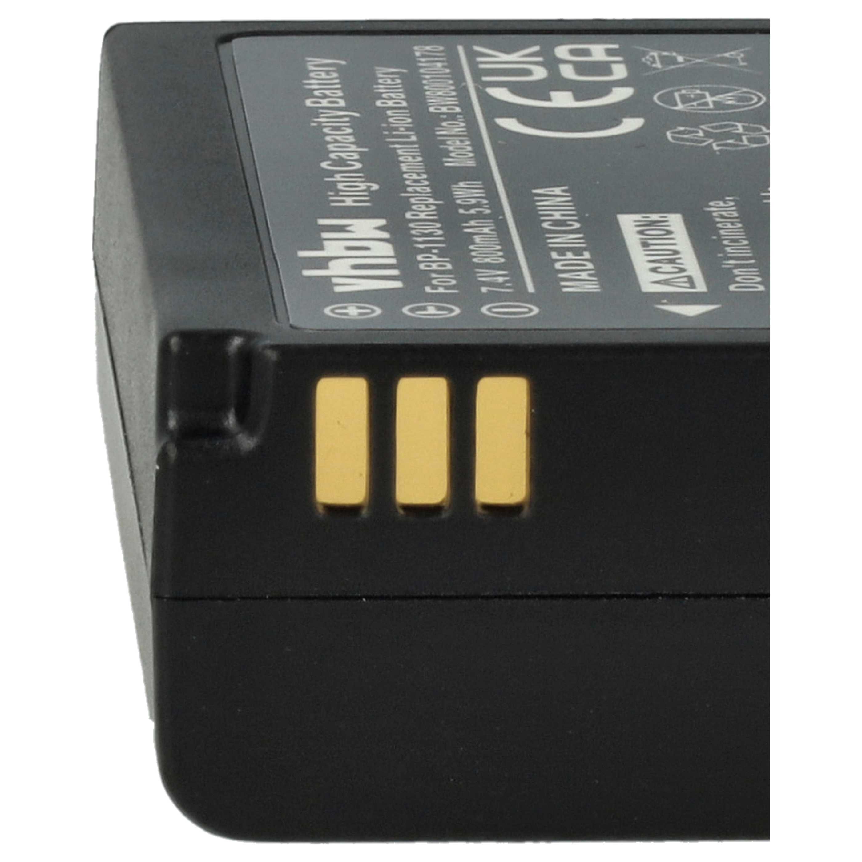 2x Battery replaces Samsung BP-1130, BP1130, ED-BP1130 - 800mAh, 7.4V, Li-Ion