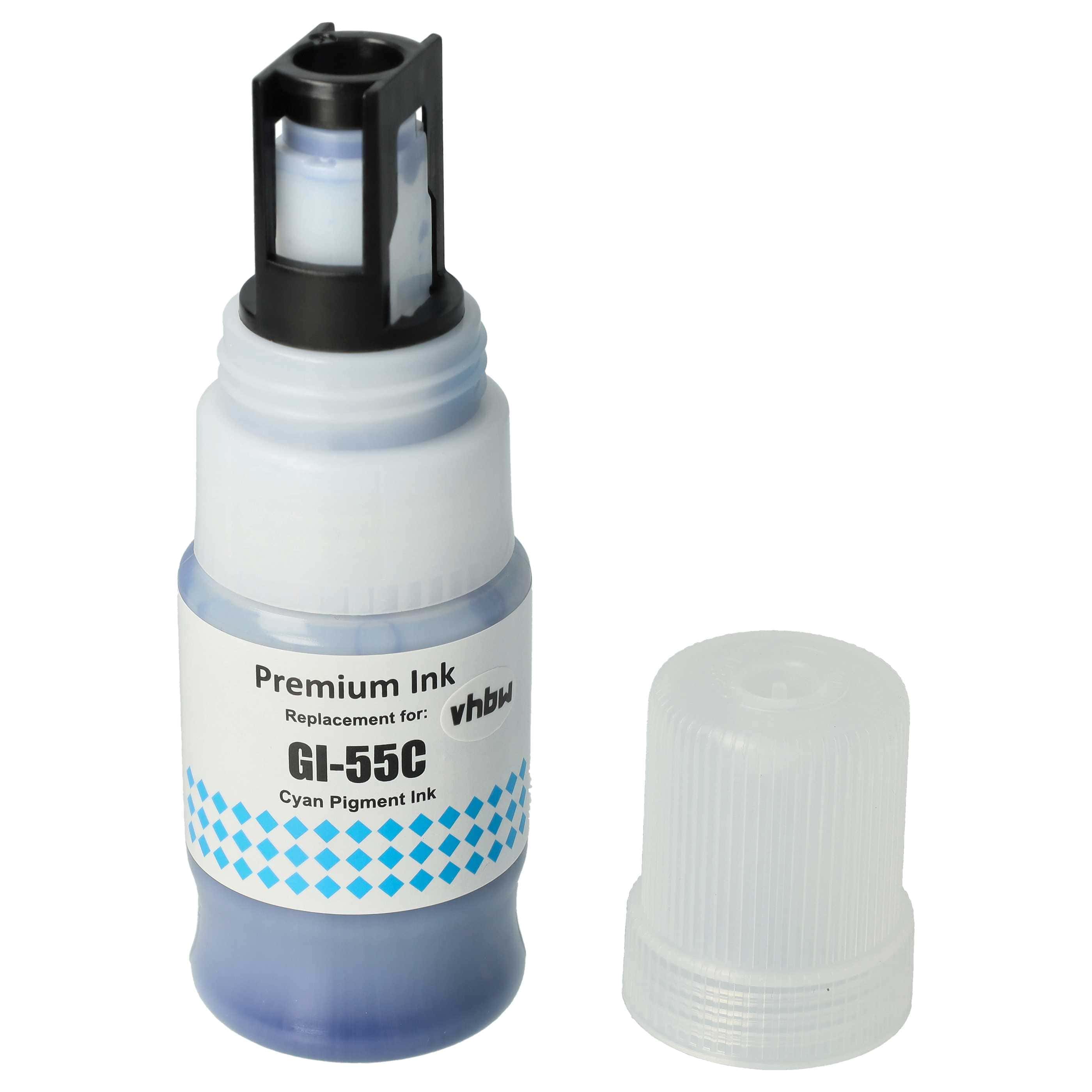 Nachfülltinte Cyan als Ersatz für Canon GI-55C, 6289C001 für Canon Drucker - Pigmentiert, 40ml