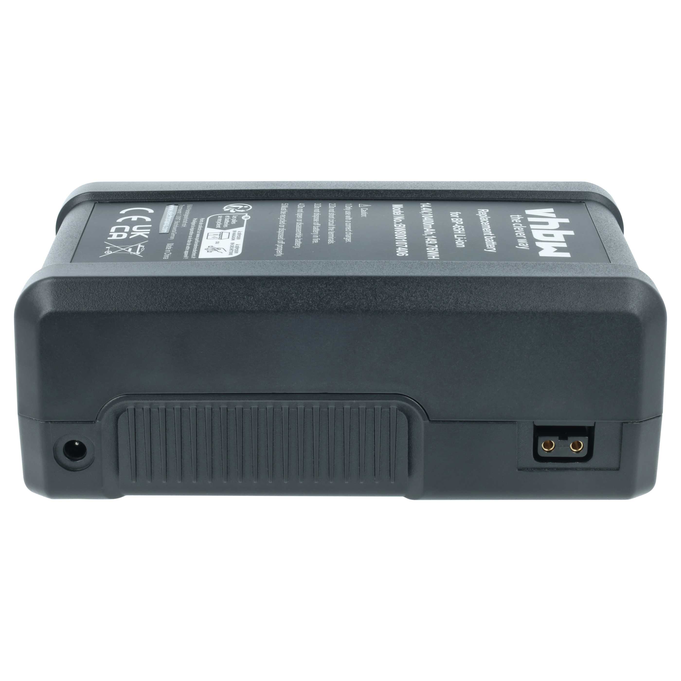 Videocamera Battery replaces Sony BP-150w, BP-150WS, BP-190S, BP-190WS, BP-230W - 10400 mAh 14.8 V Li-Ion