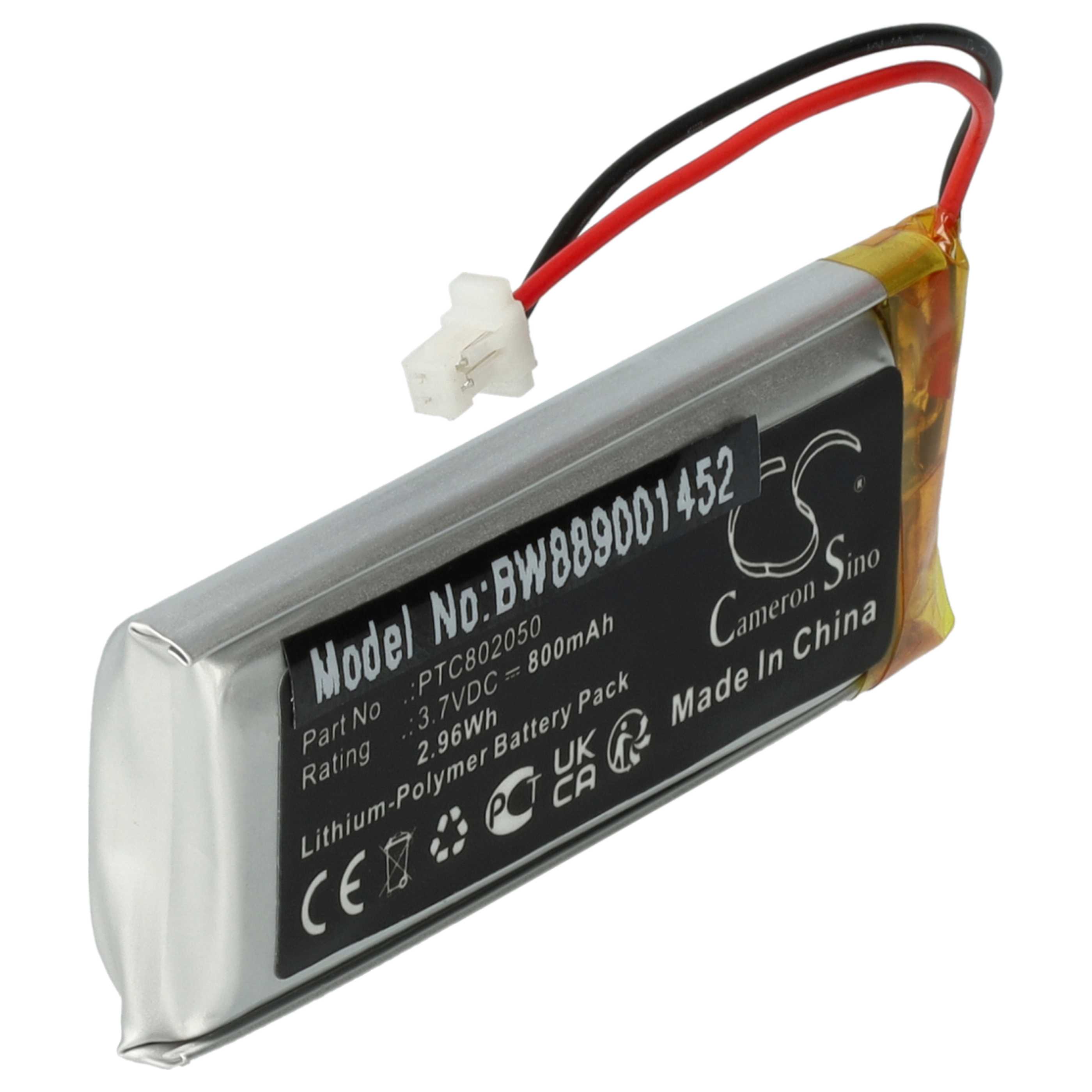 2x Akumulator do słuchawek bezprzewodowych zamiennik Sena XK701953, PTC802050 - 800 mAh 3,7 V LiPo