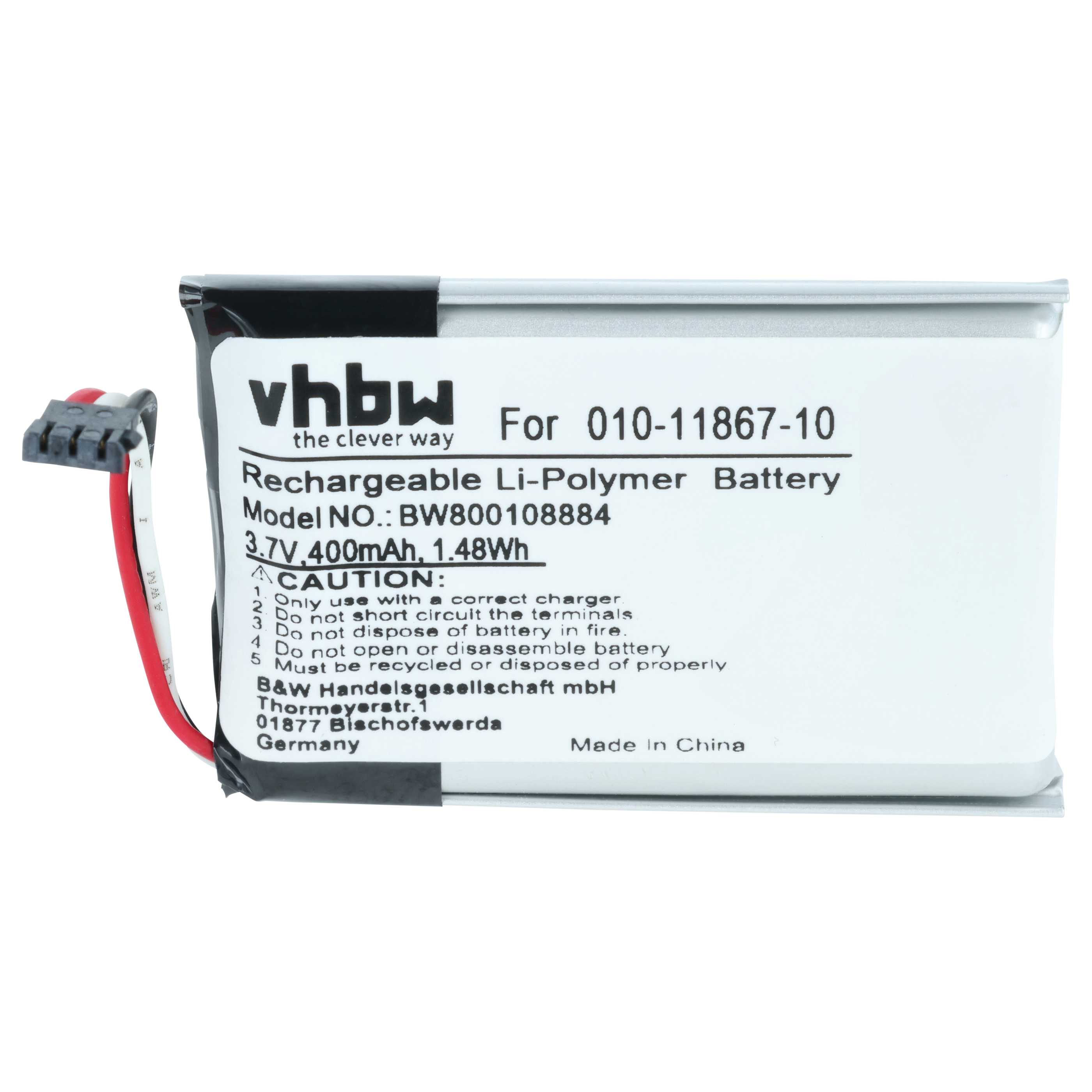 Dog Trainer Battery replaces Garmin 361-00069-00, 010-11867-10 - 400 mAh 3.7 V Li-polymer