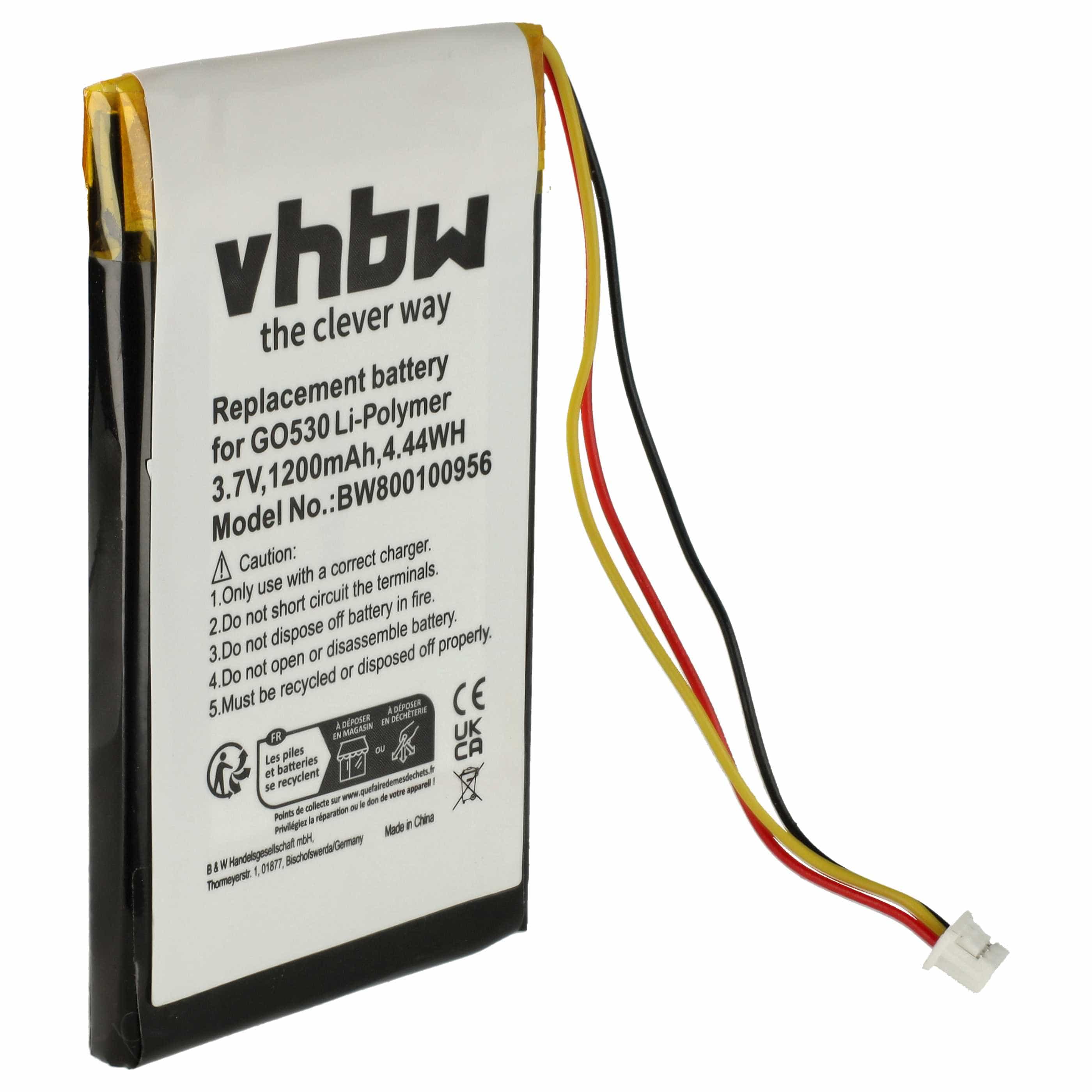 Akumulator do nawigacji GPS zamiennik TomTom 1697461, AHL03714000, VF8 - 1200 mAh 3,7 V LiPo