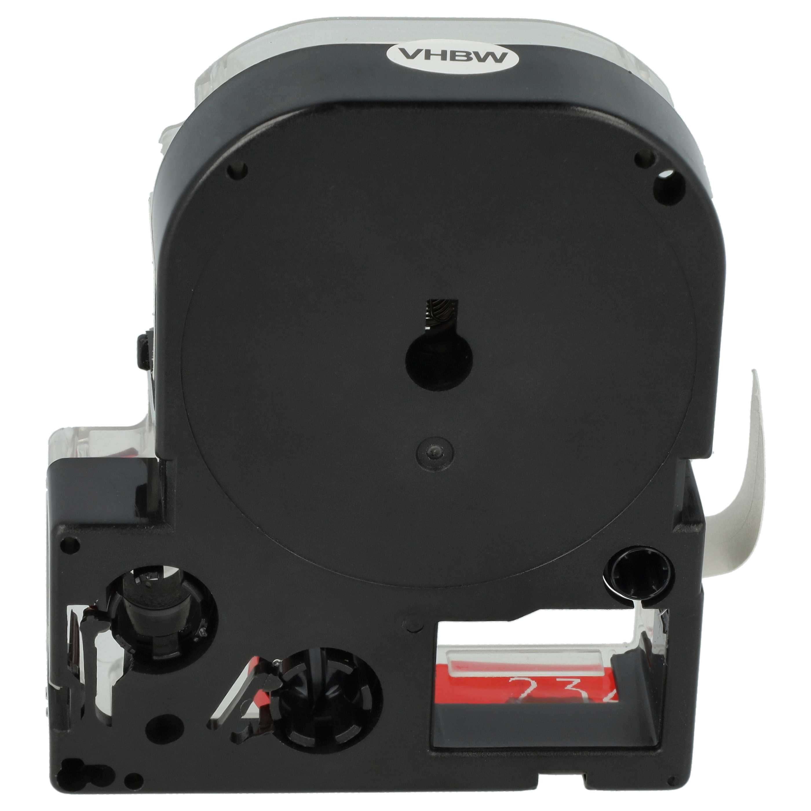 Label Tape replaces Epson LC-4WRN - 12 mm Red to White