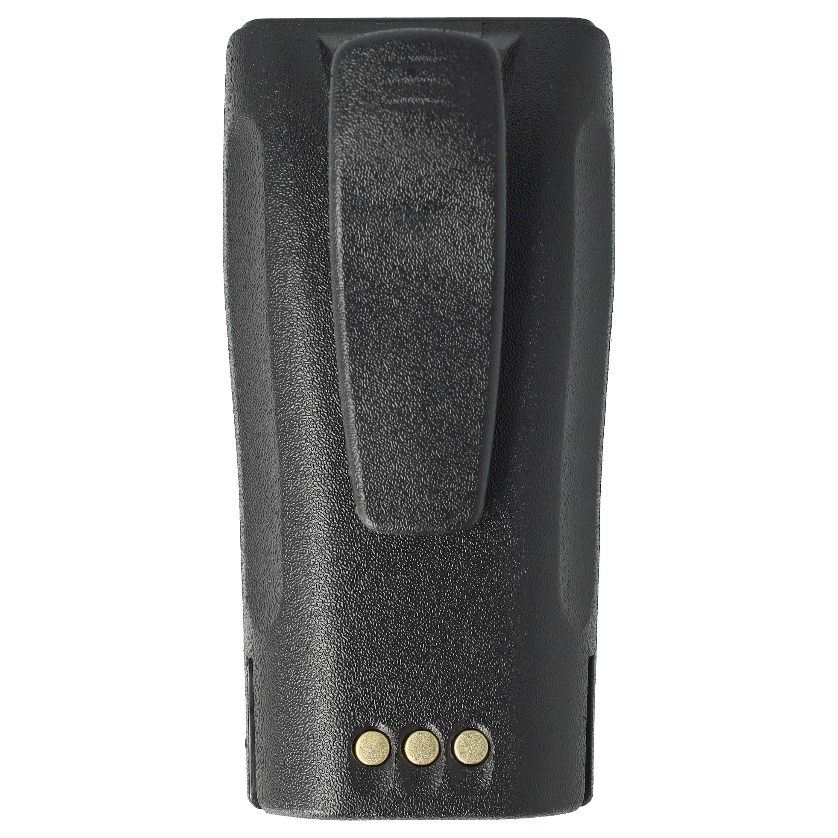Radio 10x Battery replaces Motorola MNN4254AR, NNTN4496, NNTN4496AR - 2500 mAh 7.2 V NiMH + Belt Clip