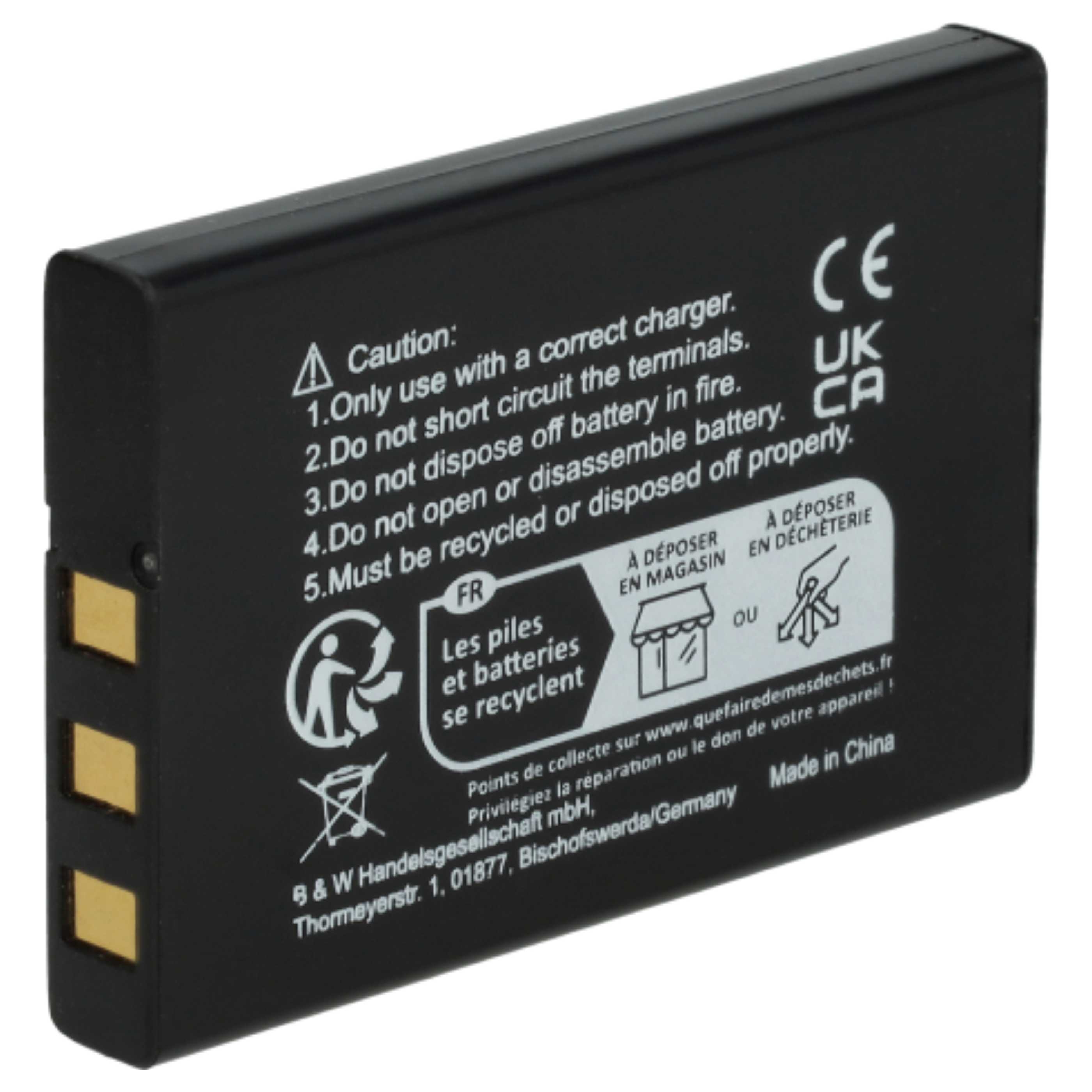 3x Battery replaces Aiptek ZPT-NP60 - 1000mAh, 3.6V, Li-Ion