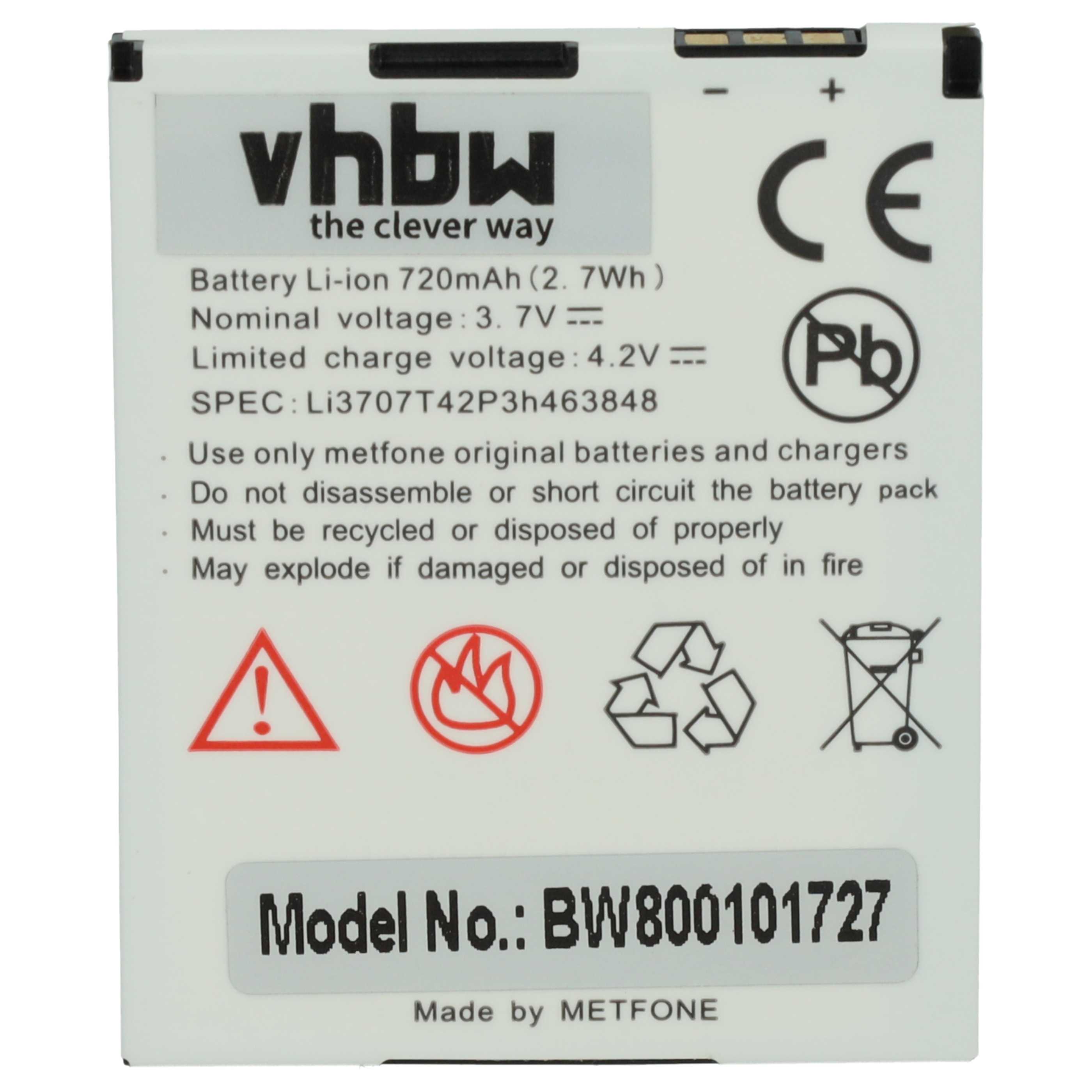 Akumulator do telefonu smartfona zamiennik ZTE Li3707T42P3h463848 - 600 mAh 3,7 V Li-Ion
