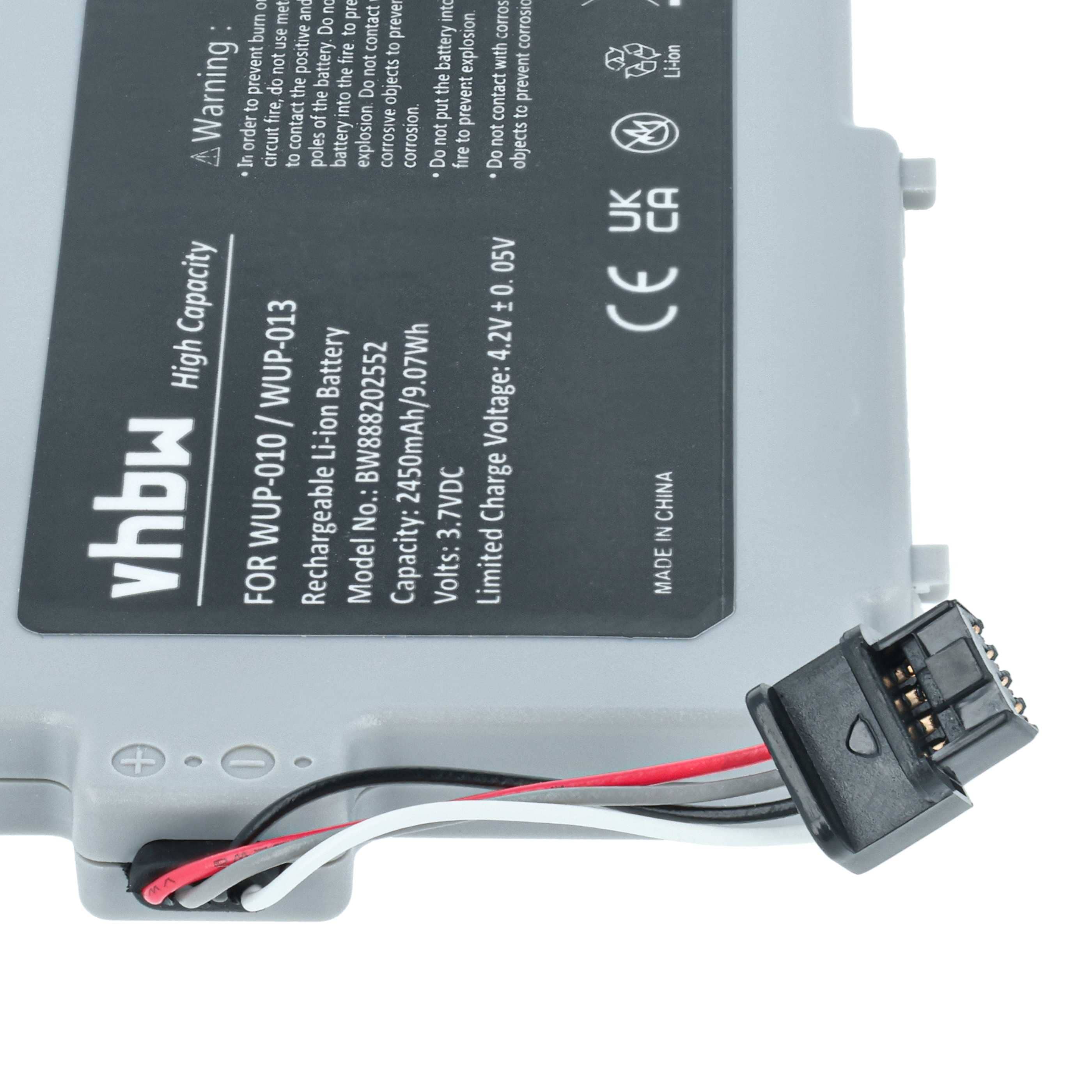 Gamepad Controller Battery replaces Nintendo WUP-013 - 2450 mAh 3.7 V Li-Ion