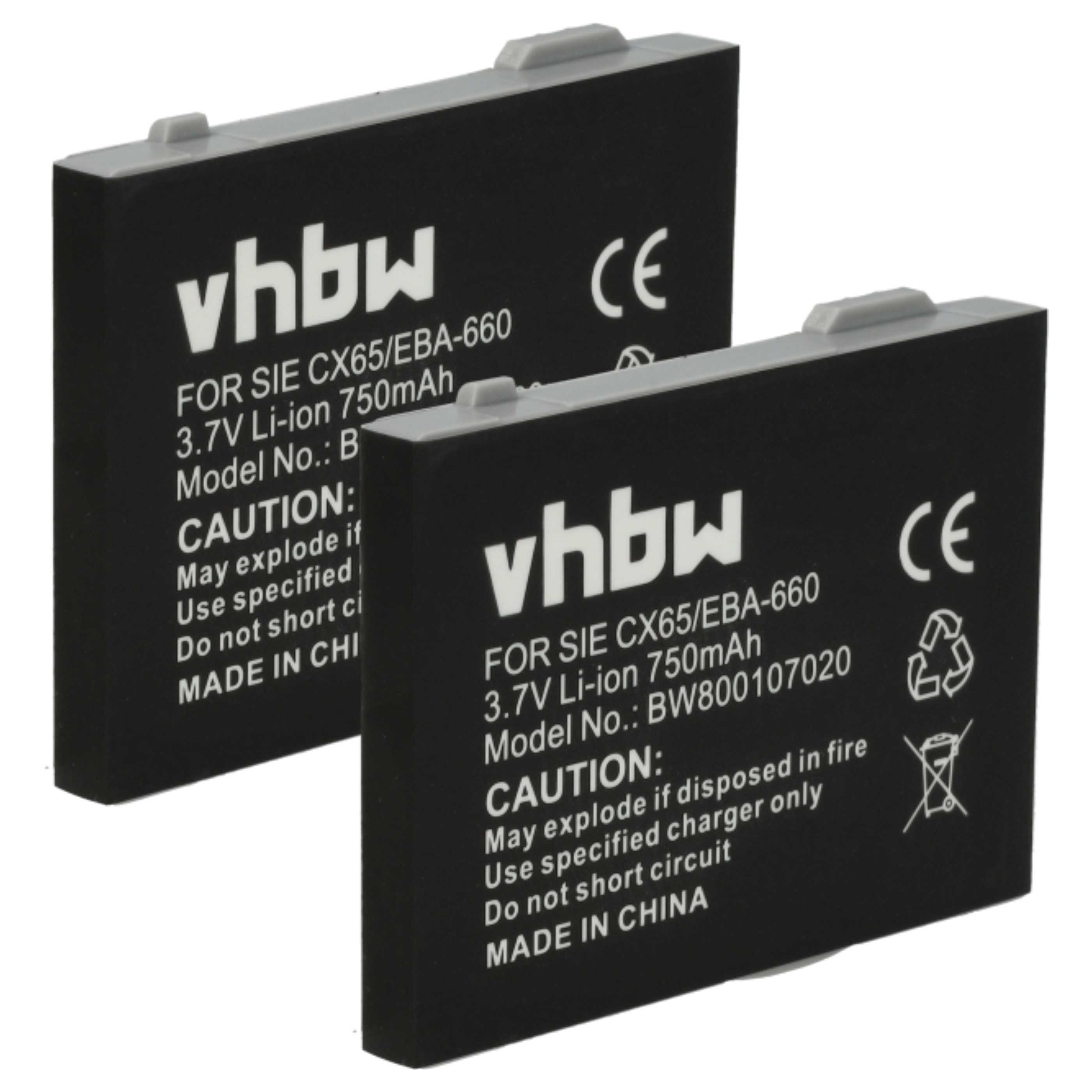 2x Akku für Siemens CX65 u.a. 750mAh