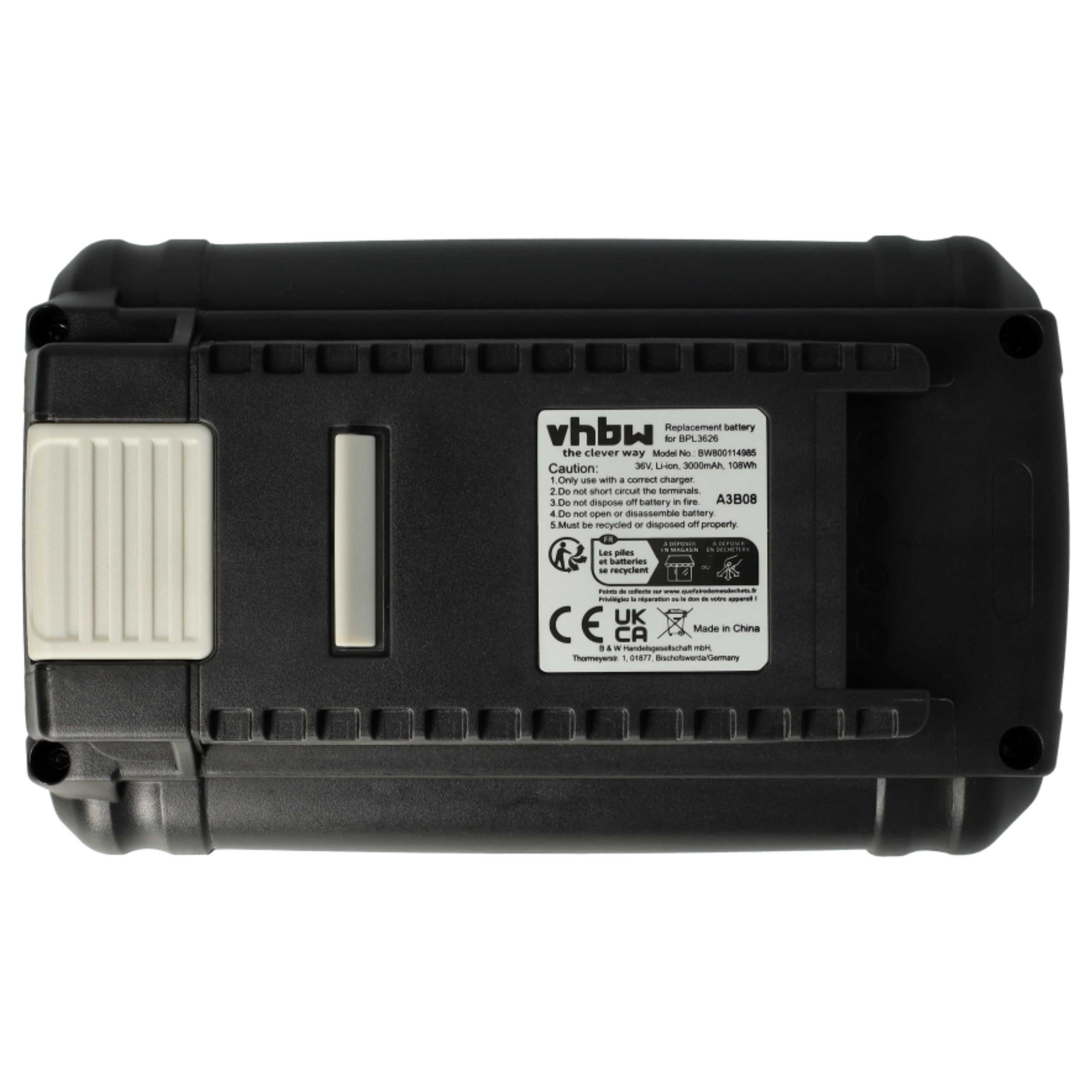 3x Batería reemplaza Ryobi BPL3626, BPL3626D, BPL3640, 5133002166 para herramienta - 3000 mAh, 36 V, Li-Ion