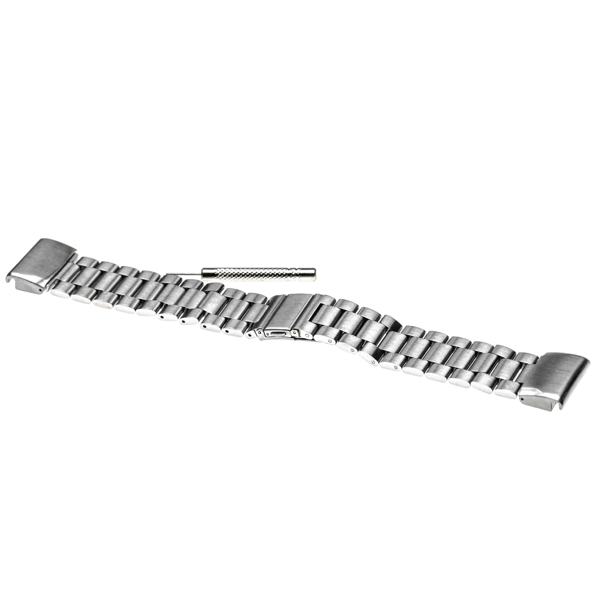 Armband für Garmin Fenix Smartwatch - 20,4 cm lang, 26mm breit, Edelstahl, silber