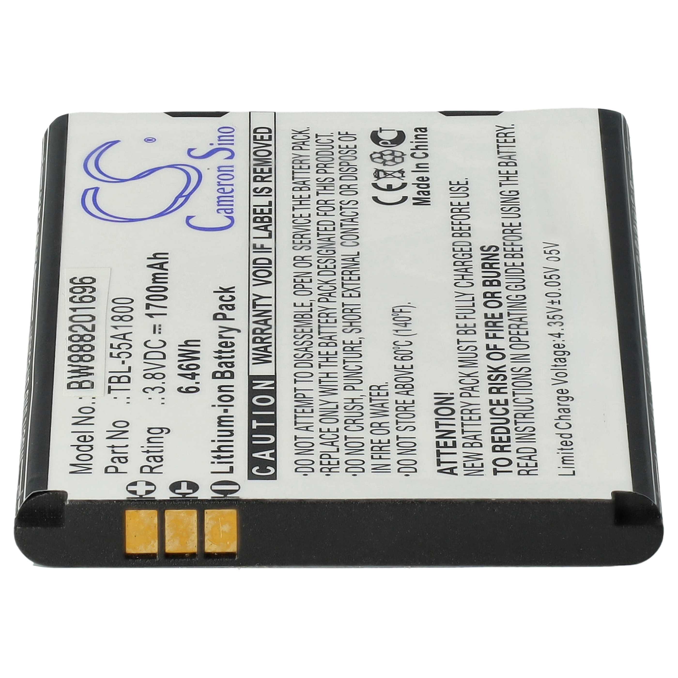 Batterie remplace TP-Link TBL-55A1800 pour routeur modem - 1700mAh 3,8V Li-ion