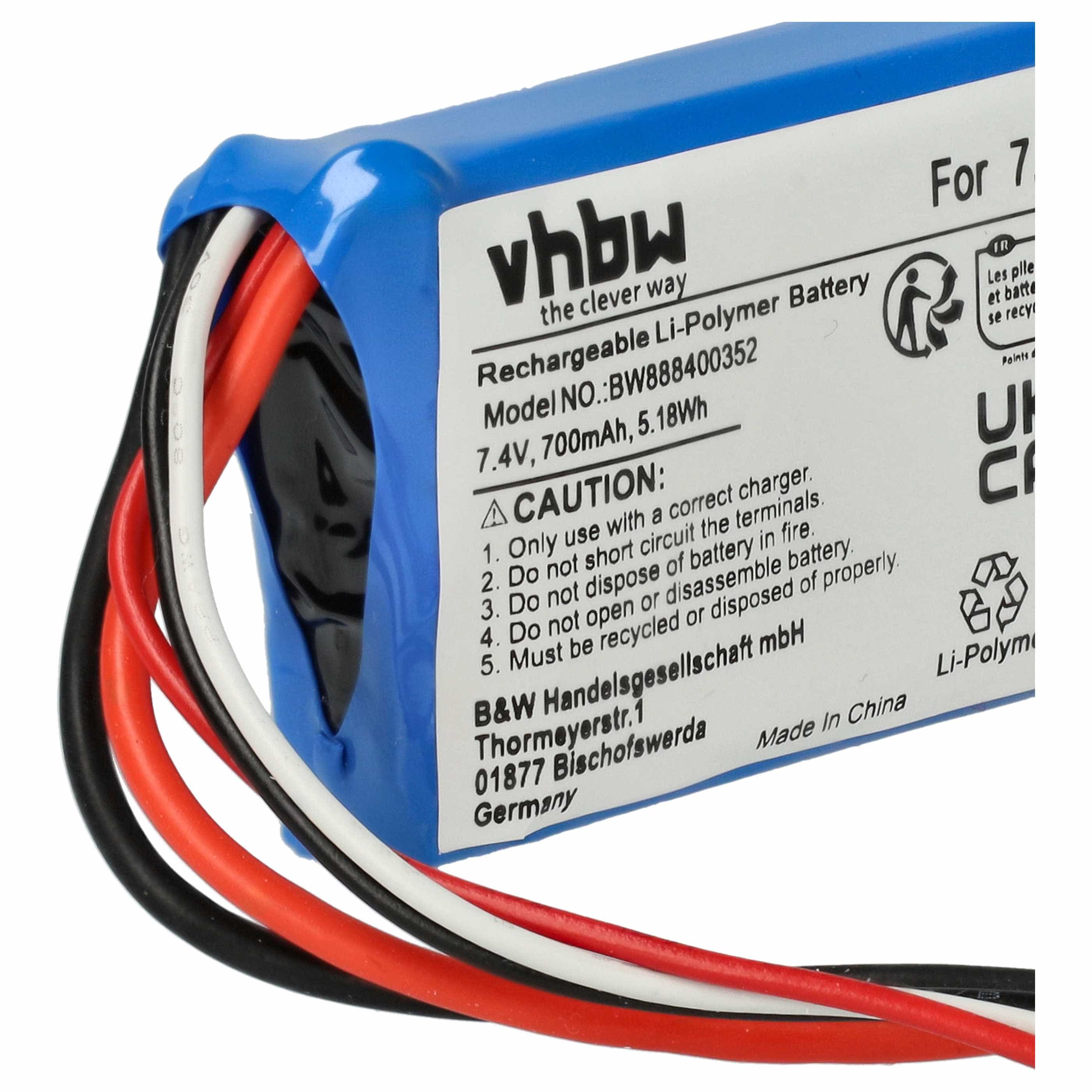 Batterie modèle radio-télécommandé - 700mAh 7,4V Li-polymère, BEC