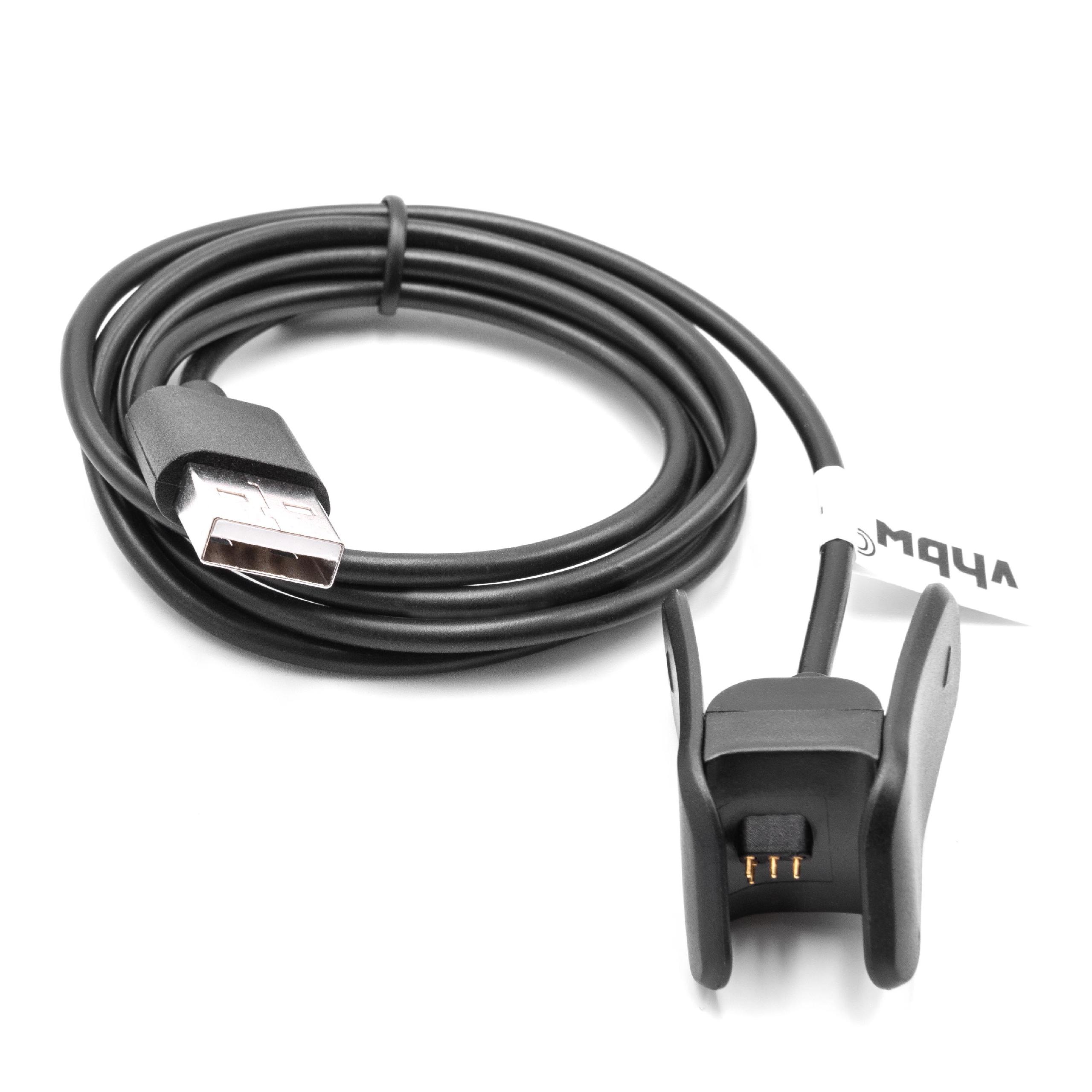 Cable de carga USB para smartwatch Garmin Vivosmart 4 - negro 94 cm