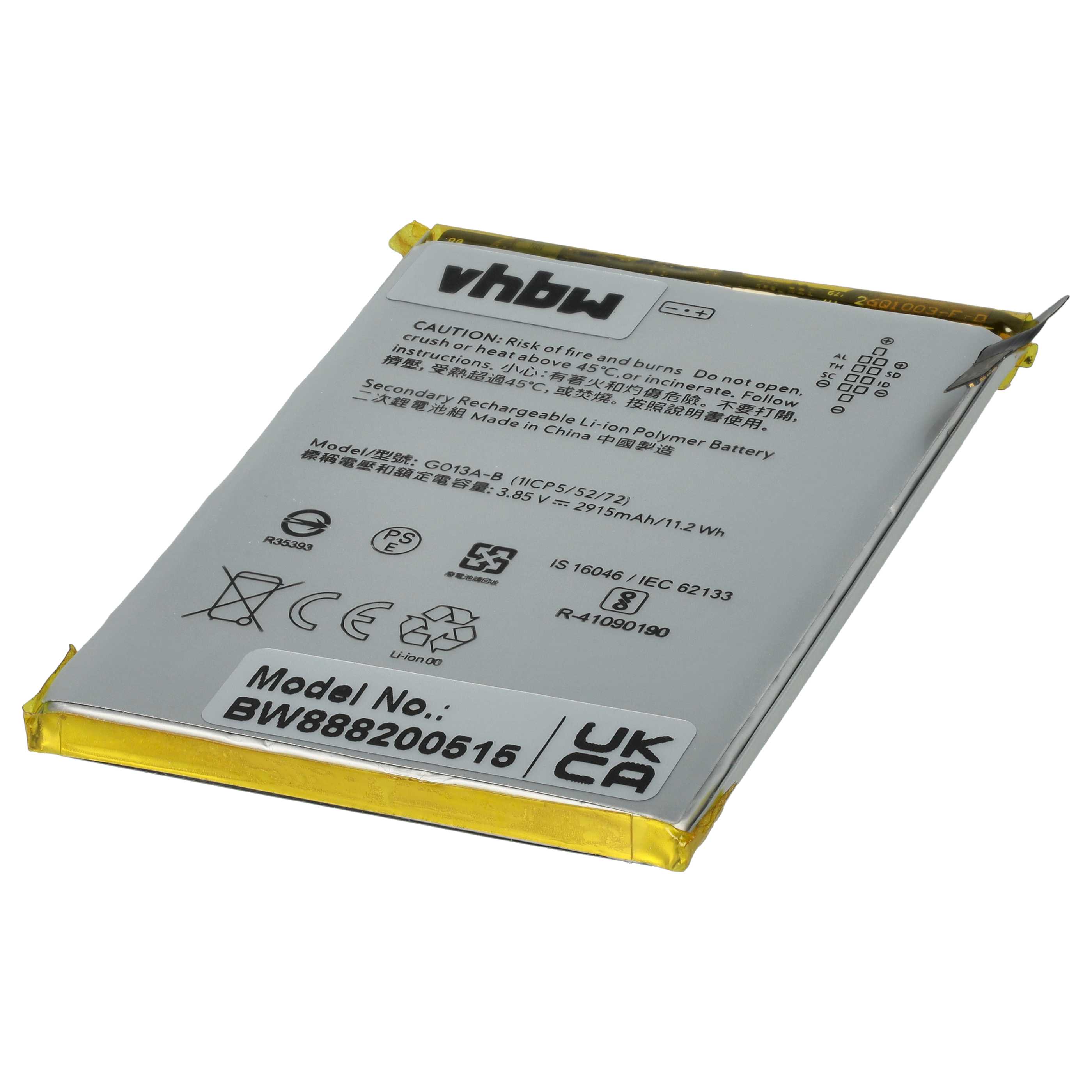 Akumulator do telefonu smartfona zamiennik Google 823-00073-01, G013A-B - 2900 mAh 3,85 V LiPo