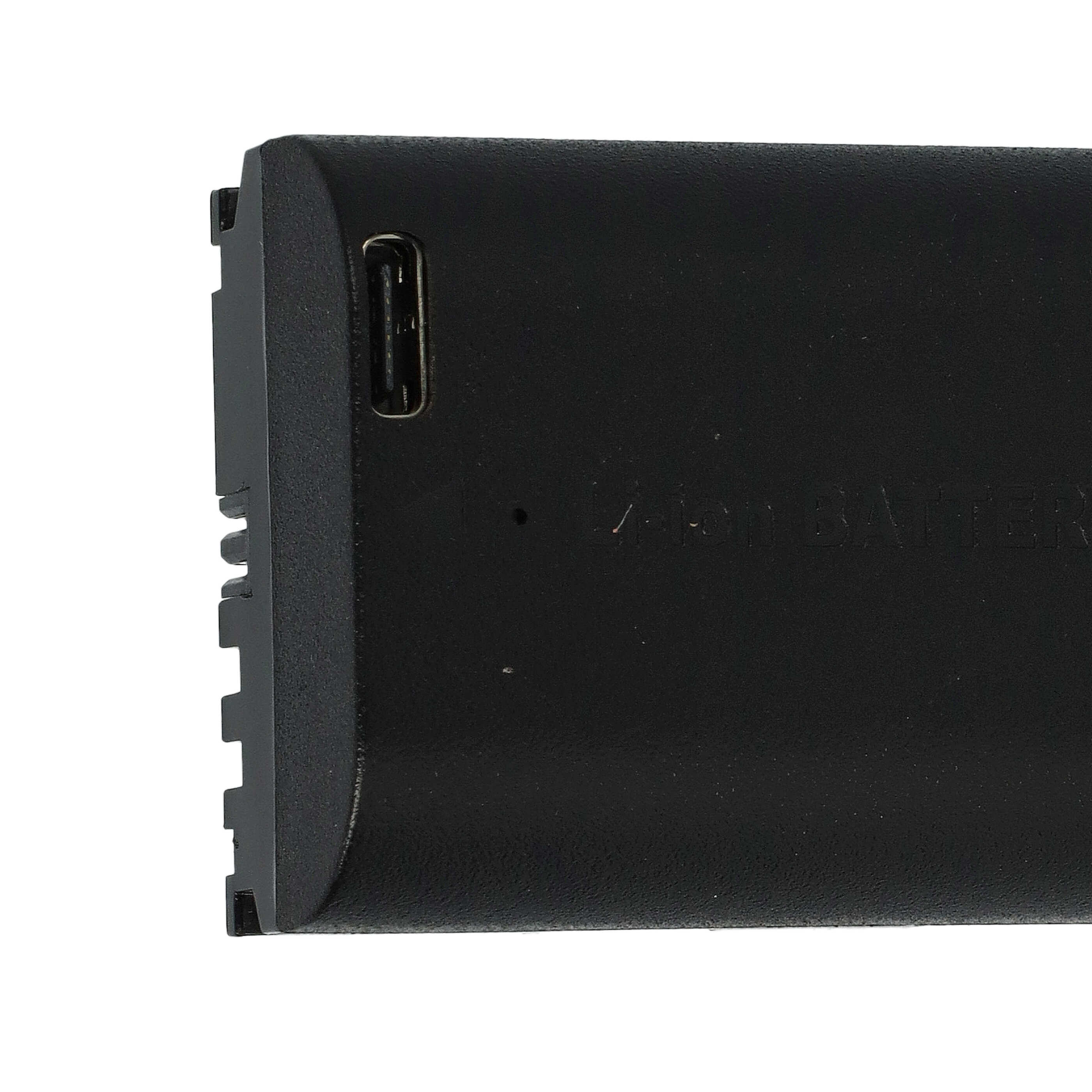 2x Battery replaces Canon LP-E6 - 1600mAh, 7.4V, Li-Ion, with USB C Socket