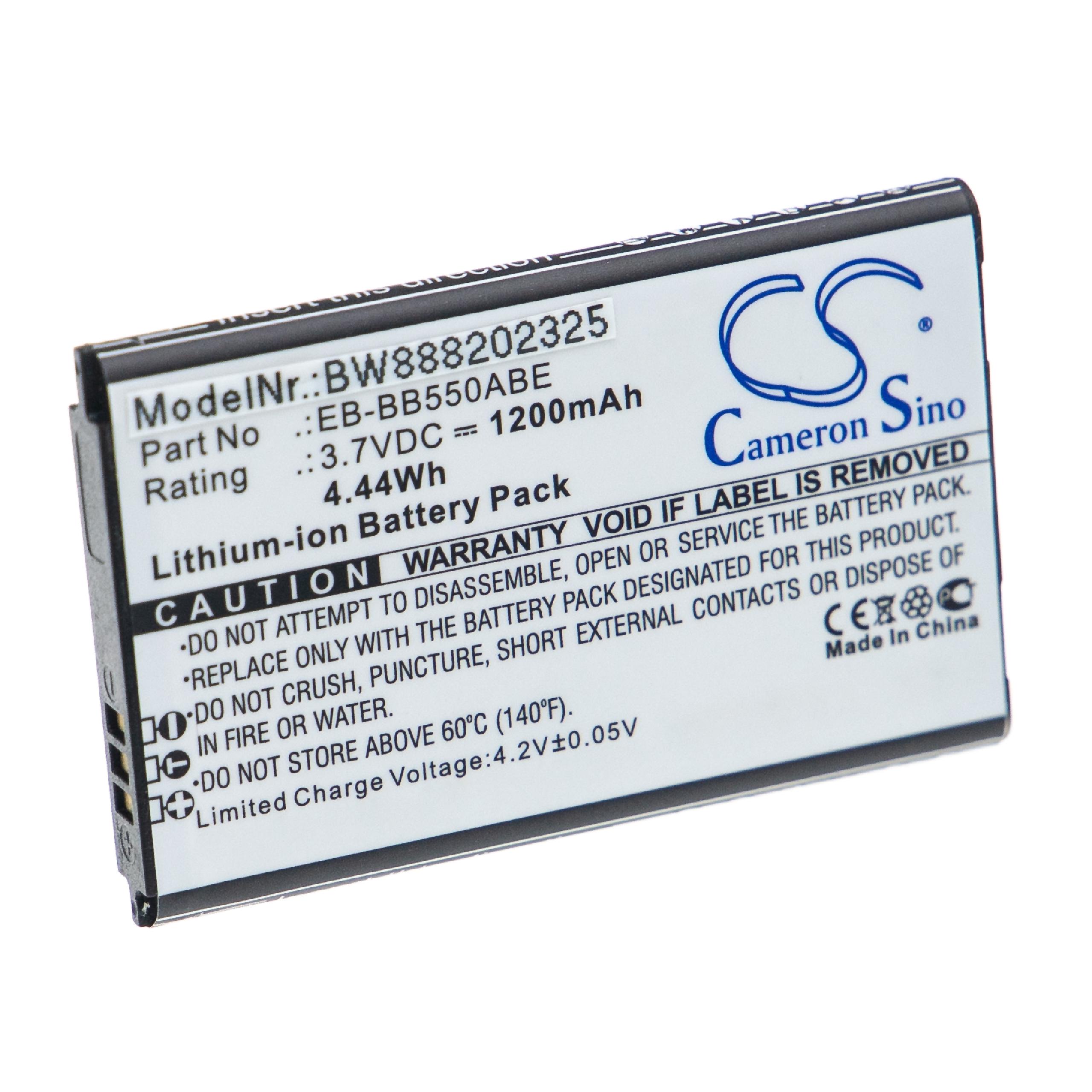 Batteria sostituisce Samsung EB-BB550ABE per cellulare Samsung - 1200mAh 3,7V Li-Ion
