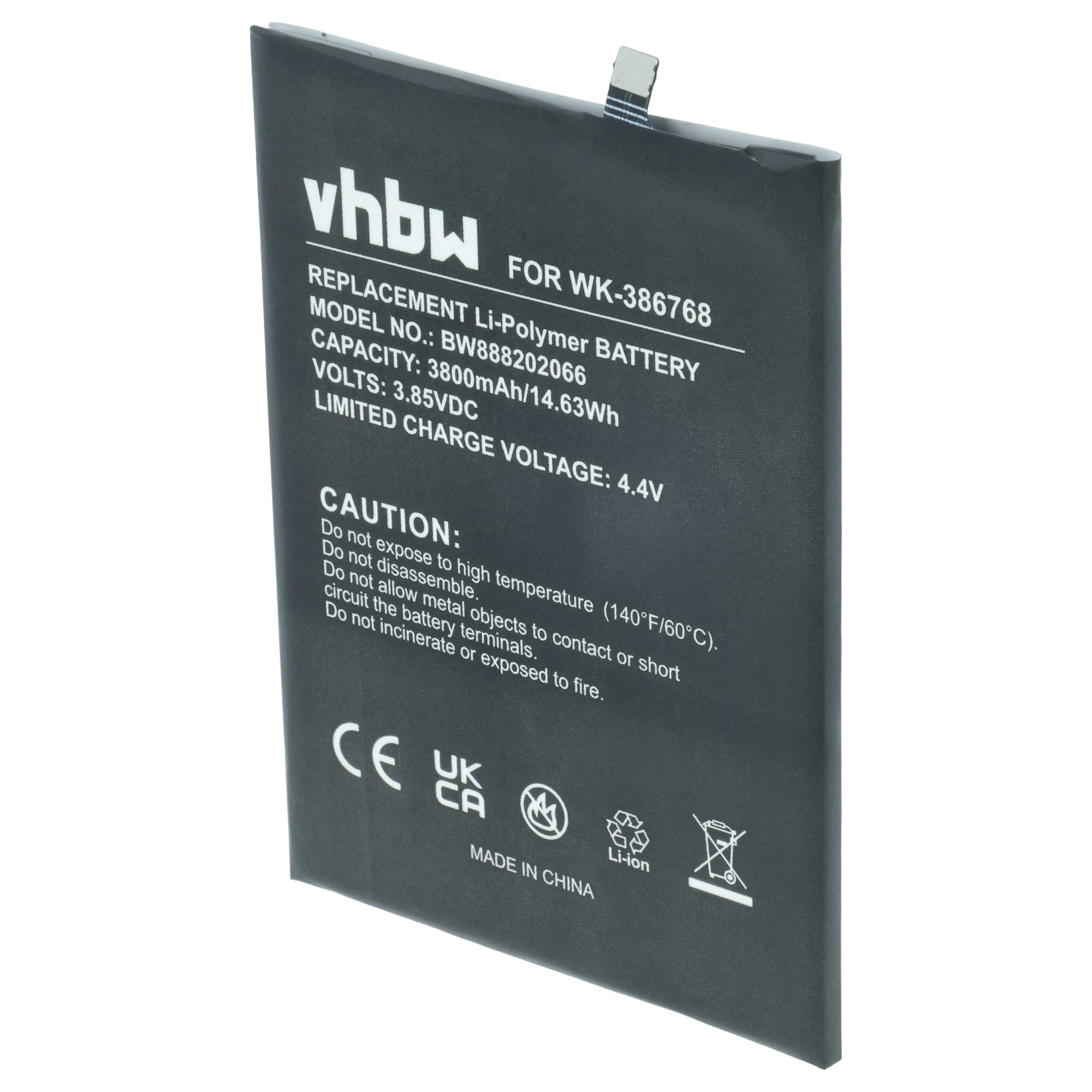 Akumulator do telefonu smartfona zamiennik Wiko 386768 - 3800 mAh 3,85 V LiPo
