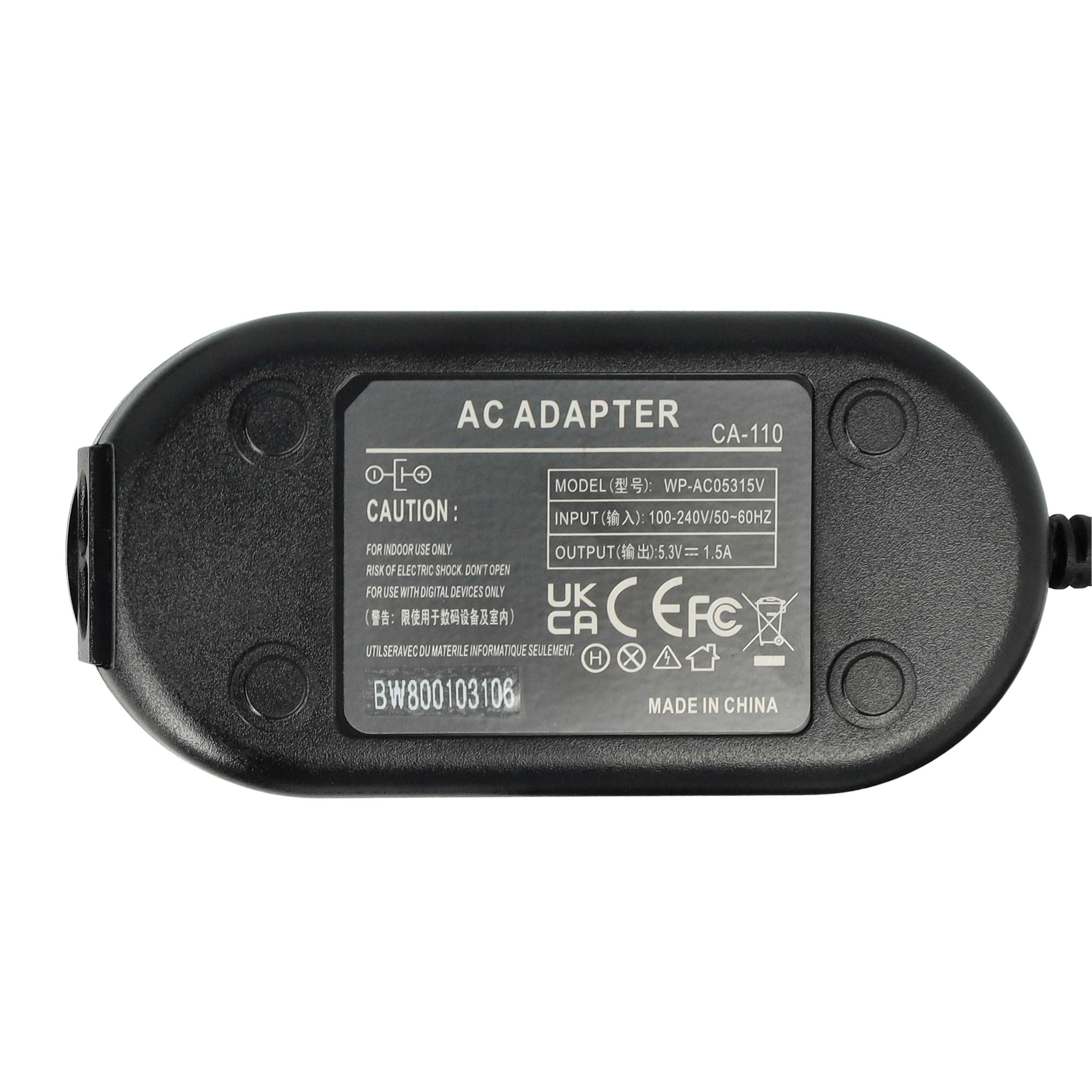 Power Supply replaces CA-110CA-110E for Camera - 2 m, 5.3 V 1.5 A