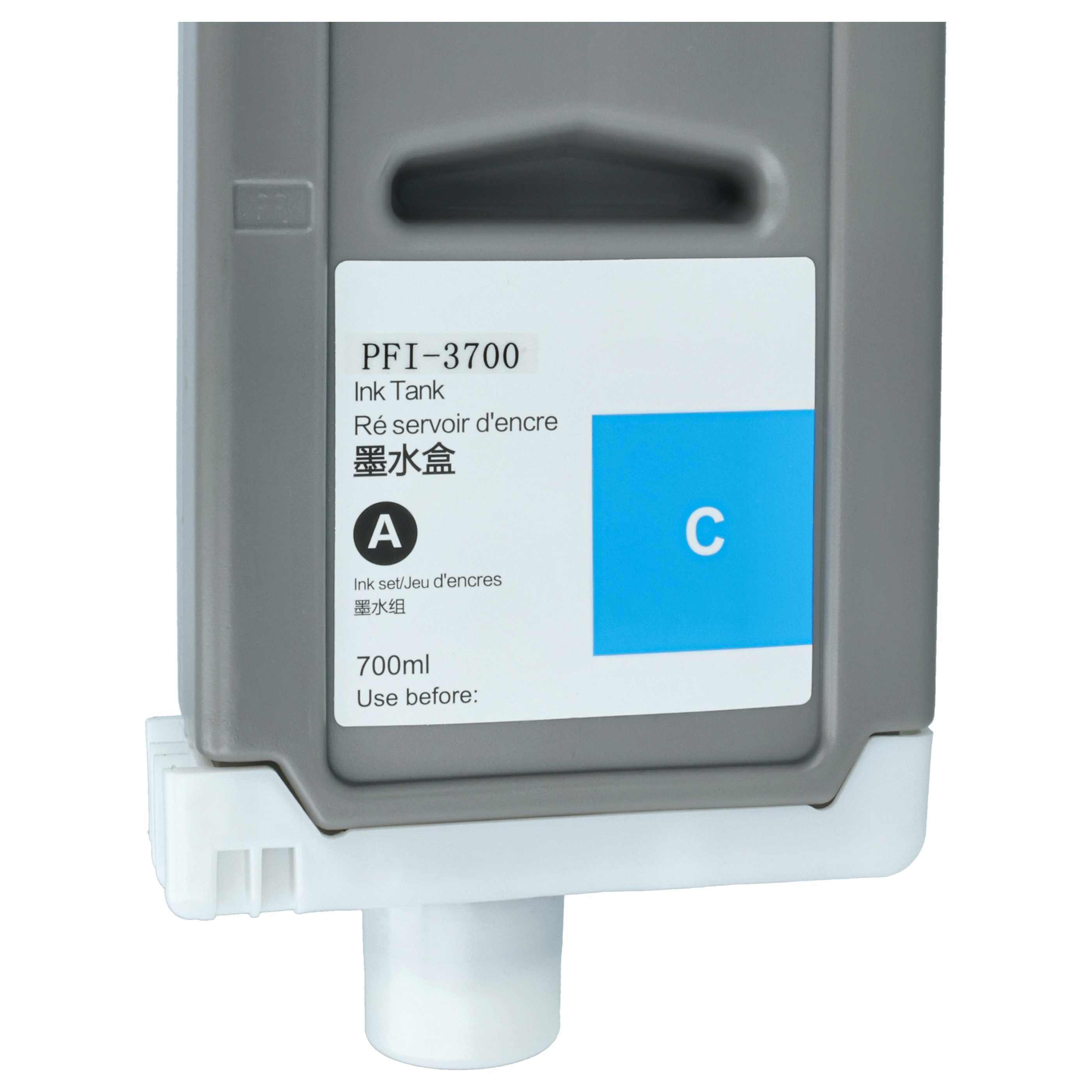 Ink Cartridge as Exchange for Canon PFI-3700 C for Canon Printer - Cyan 700 ml