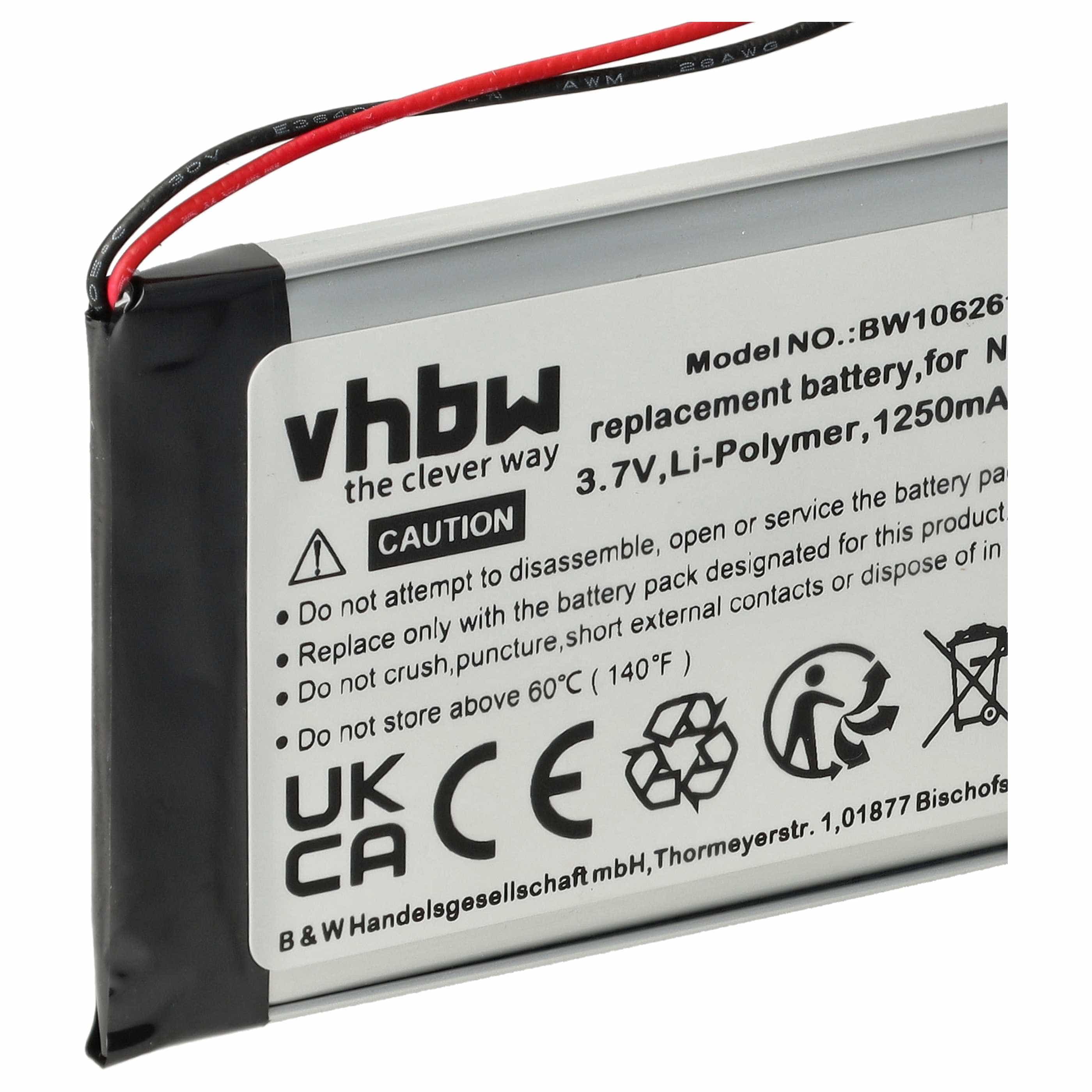 Akumulator do nawigacji GPS zamiennik Garmin 361-00019-02 - 1250 mAh 3,7 V LiPo