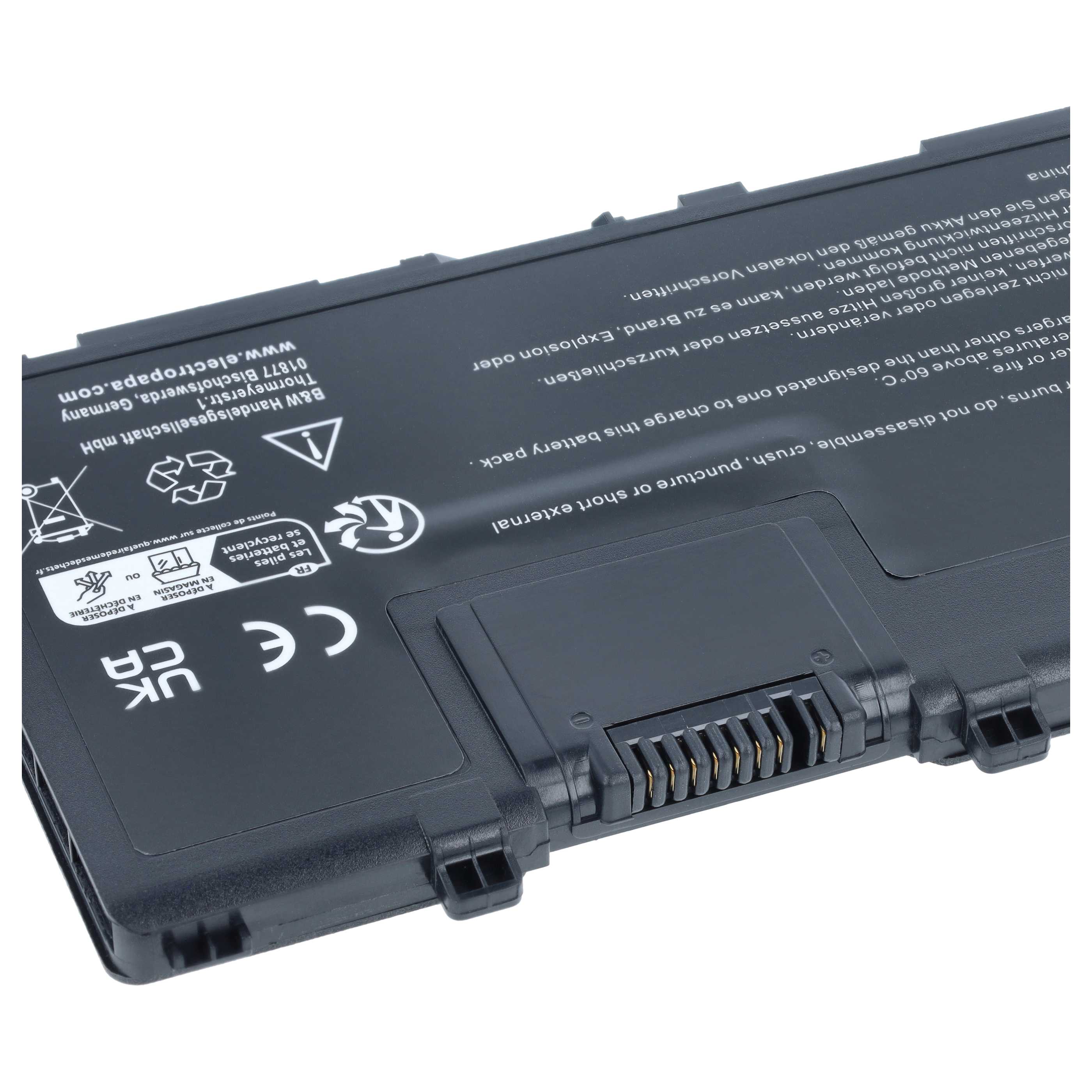 Notebook-Akku als Ersatz für Panasonic CF-VZSU0QJS für Panasonic - 2400mAh 11,4V Li-Polymer, schwarz