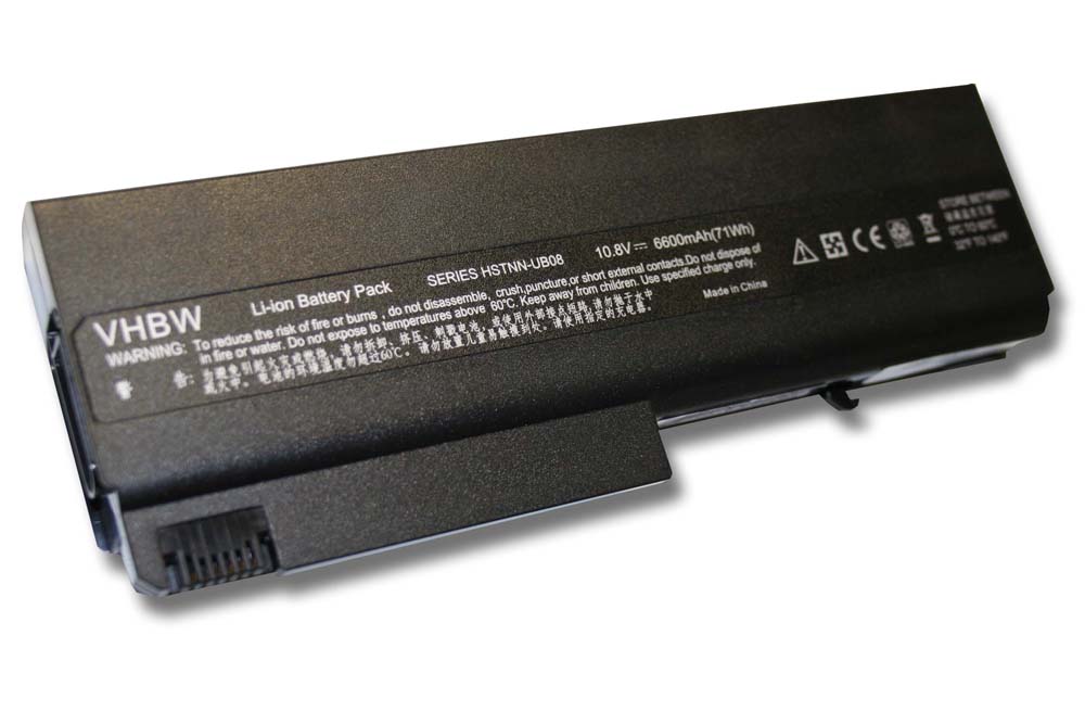 Notebook Battery Replacement for HP 360483-001, 360483-003, 360483-004 - 6600mAh 10.8V Li-Ion, black