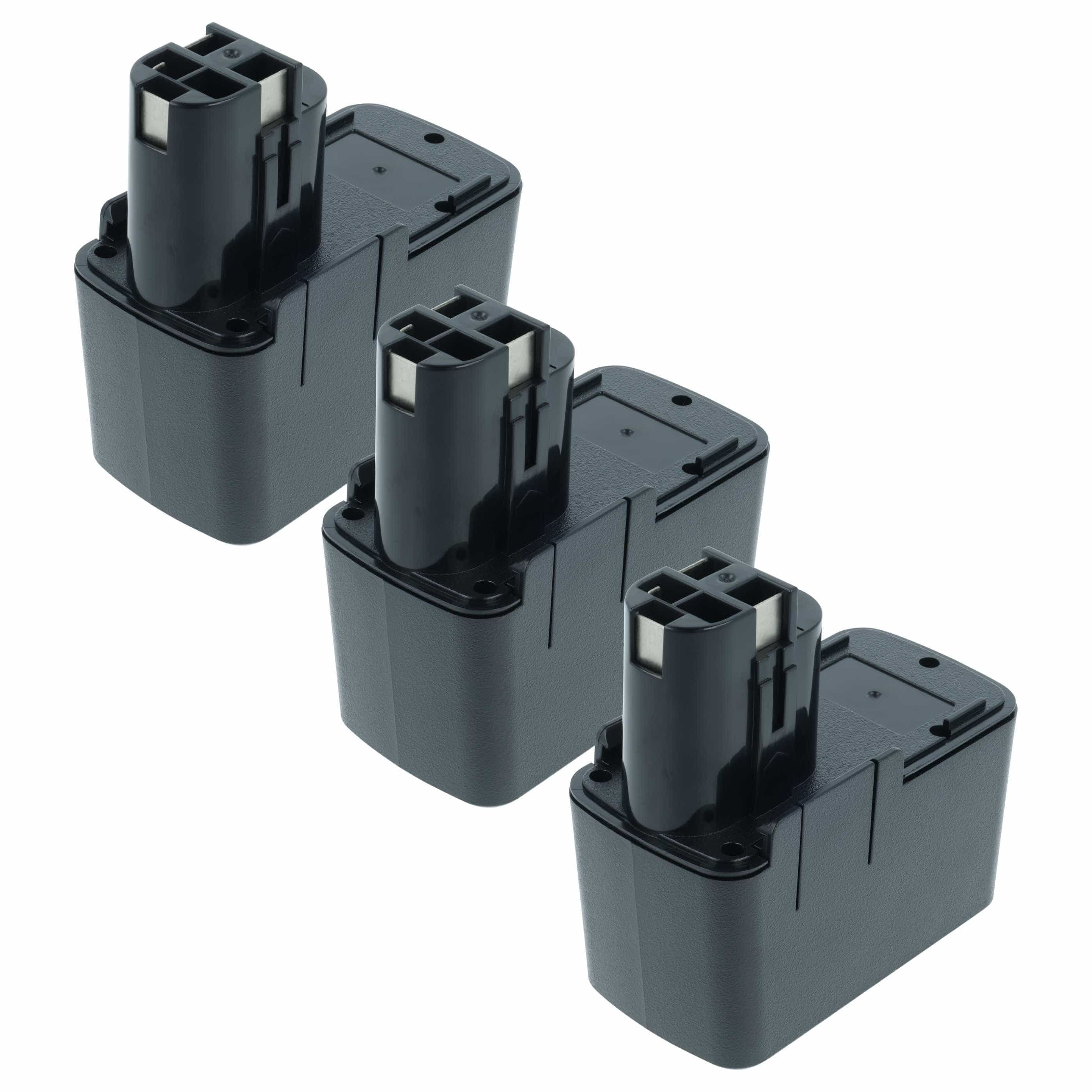 3x Battery replaces Bosch 2 607 335 054, 2 607 335 055 Electric Power Tool - 3000 mAh, 12 V, NiMH